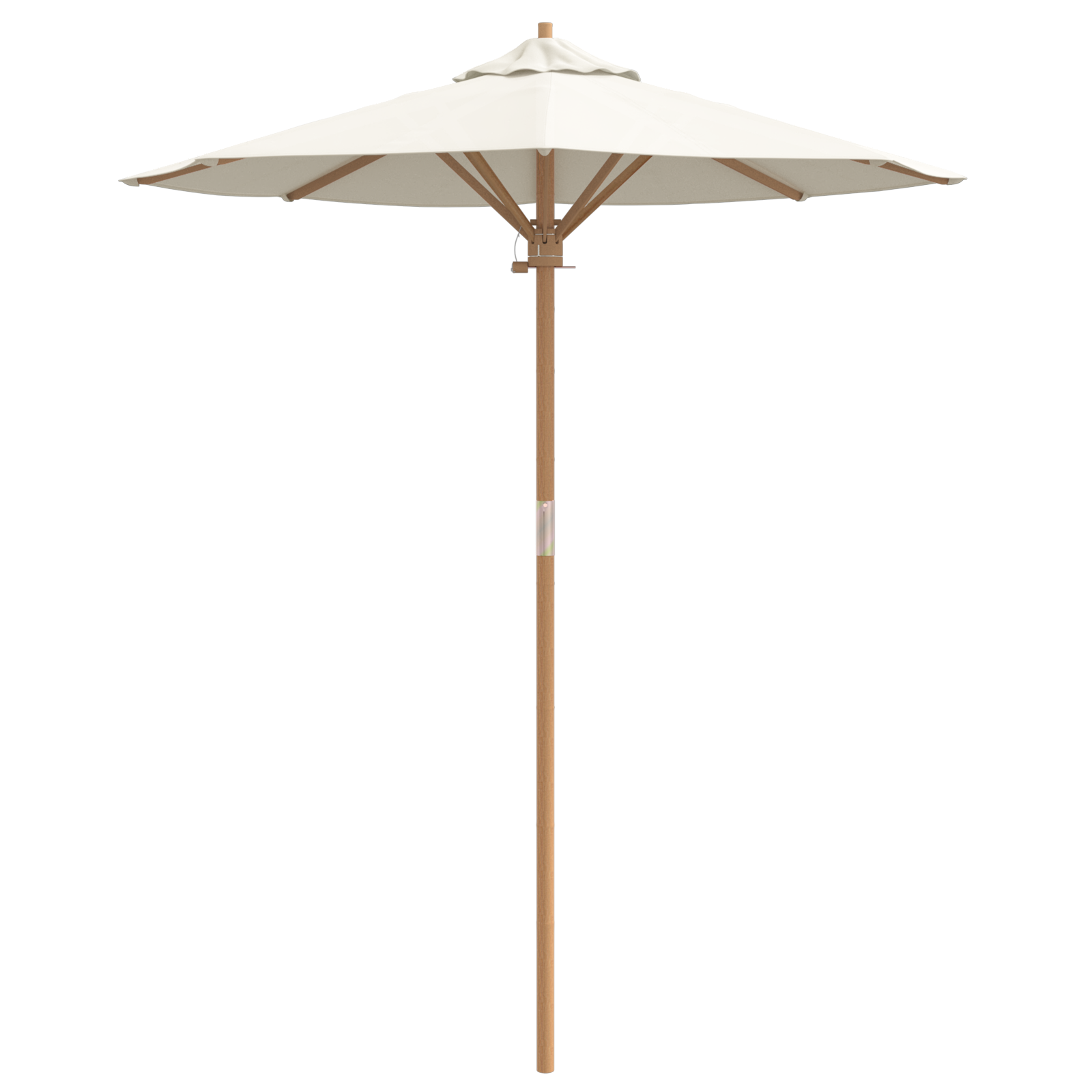 Kremhvit Hageparasol 180X230 Cm Bambus