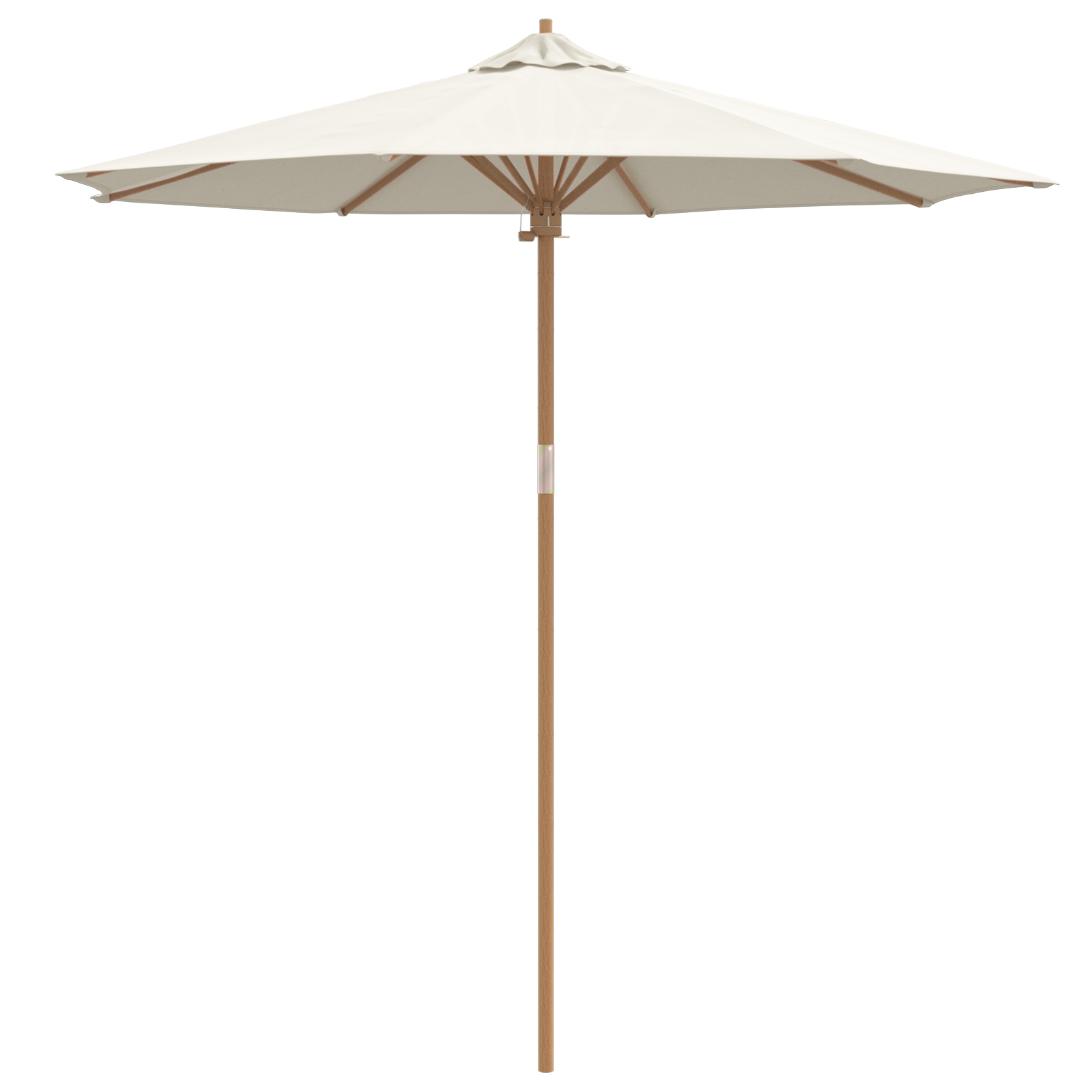 Hageparasol Kremhvit 240X260 Cm Bambus