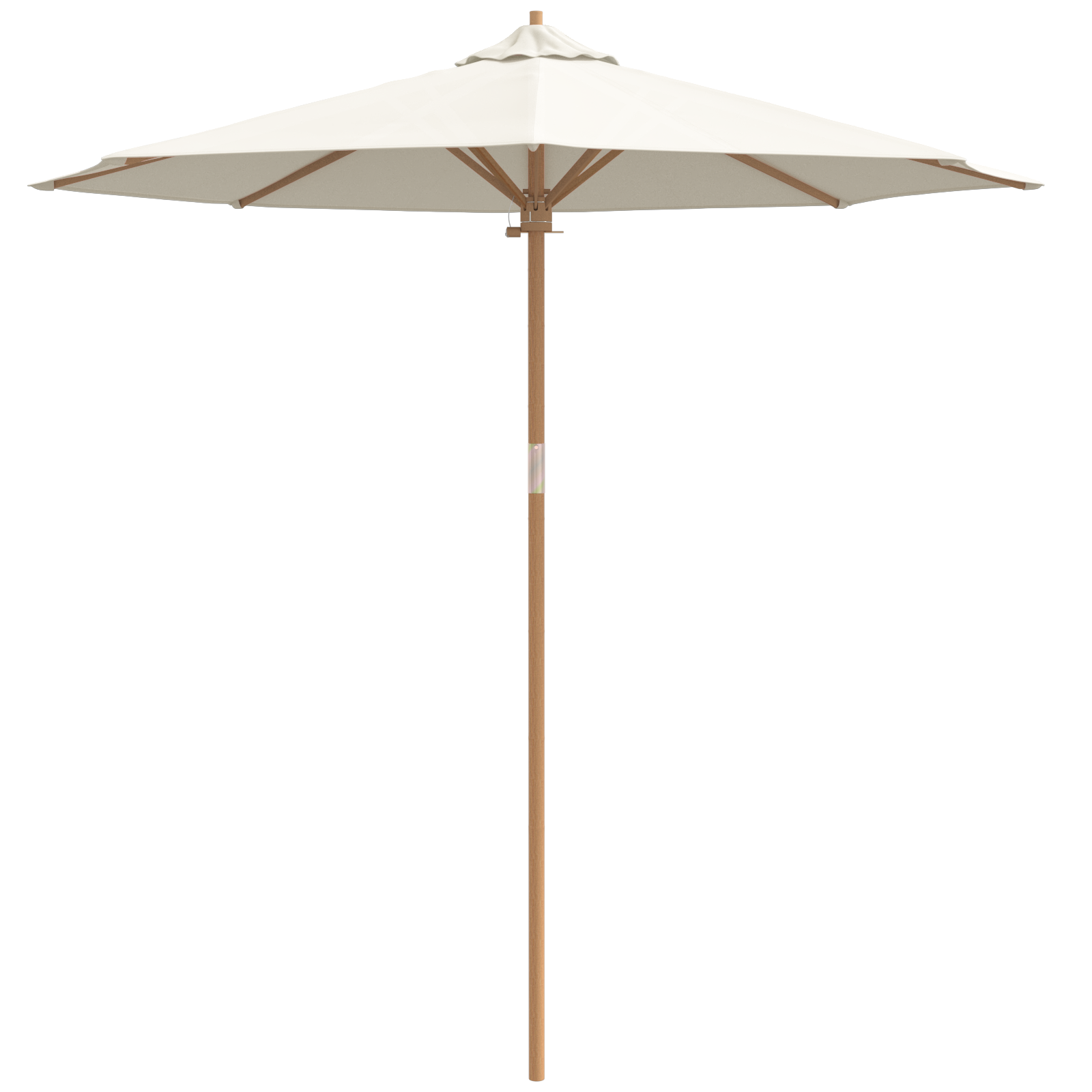 Hageparasol Kremhvit 240X260 Cm Bambus