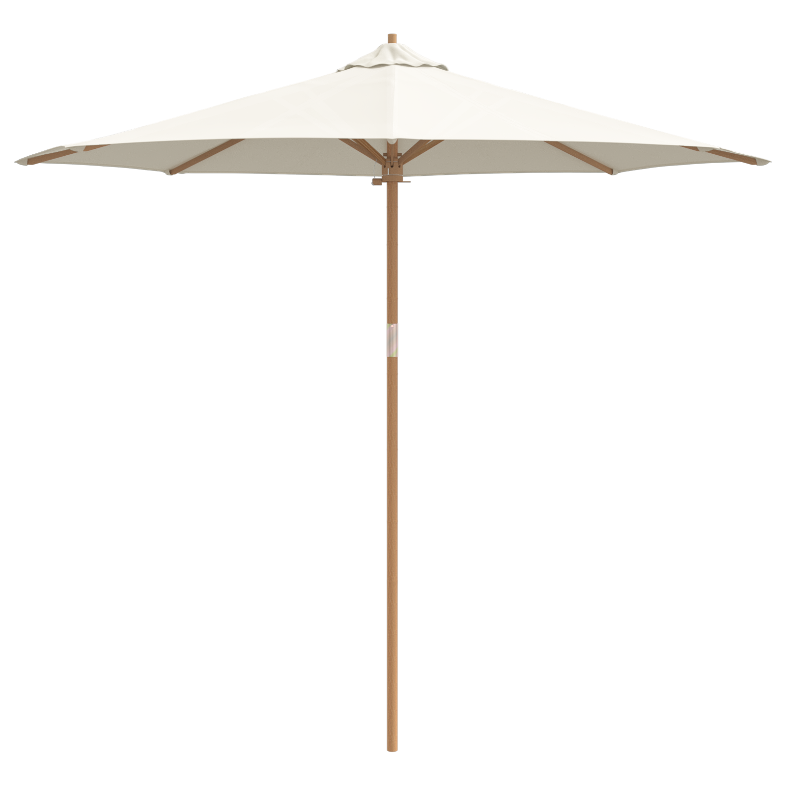 Kremhvit Hageparasol 270X260 Cm Bambus