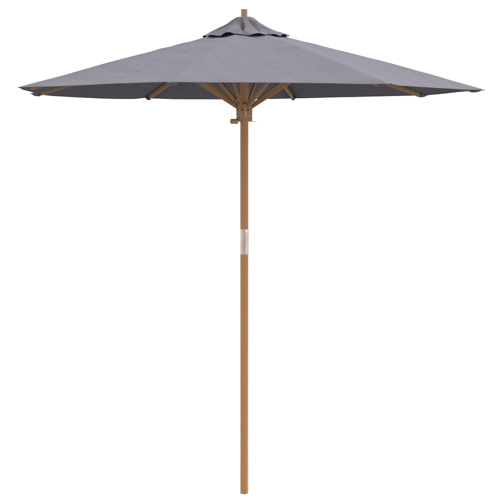 Mørk Grå Hage Parasol 217X230 Cm Bambus