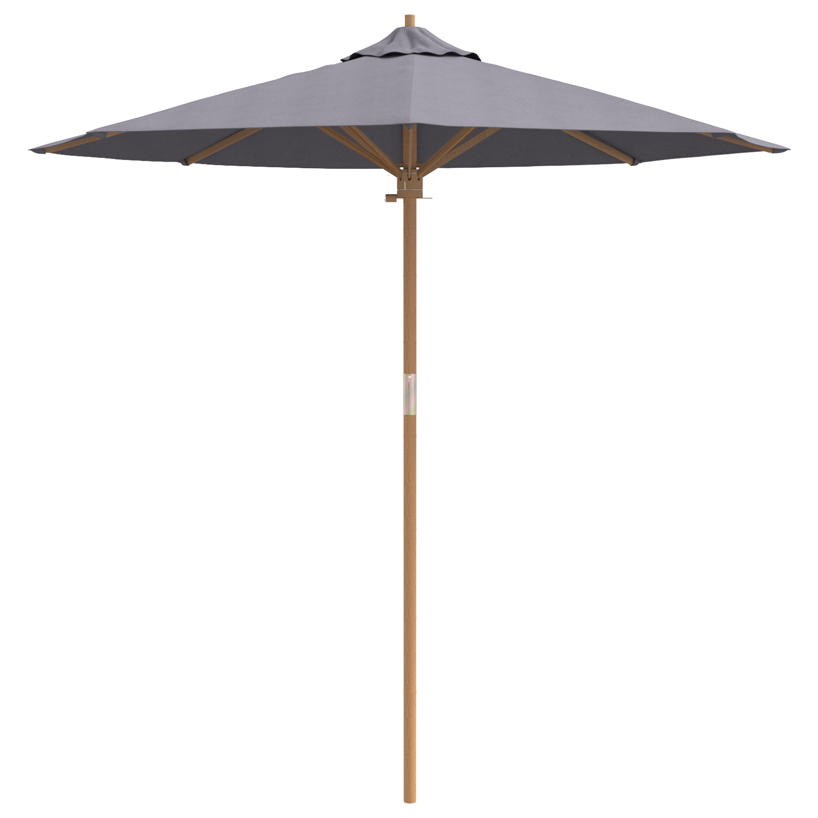 Mørk Grå Hage Parasol 217X230 Cm Bambus