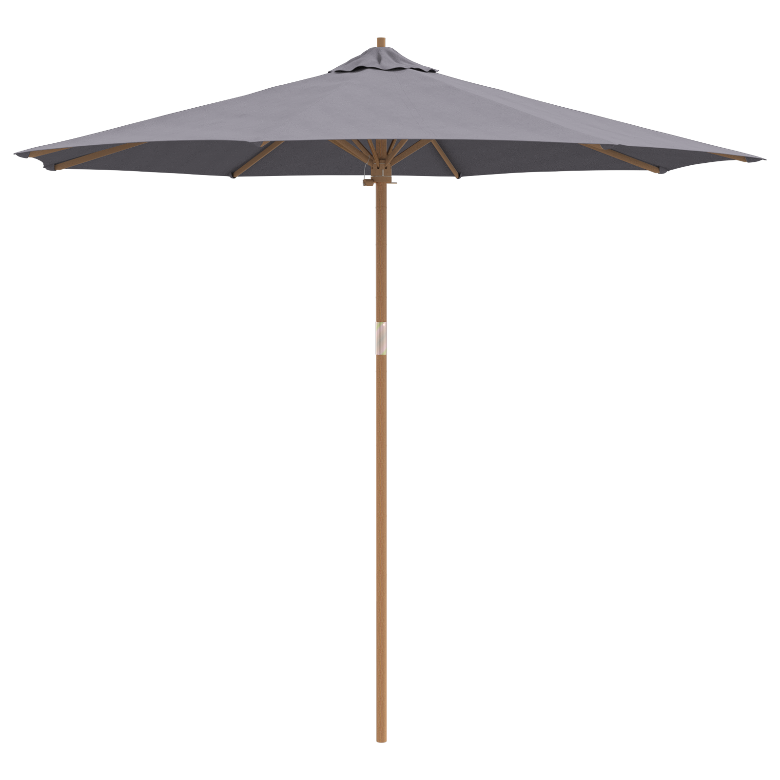 Hageparasol - Mørk Grå, 270X260 Cm, Bambus