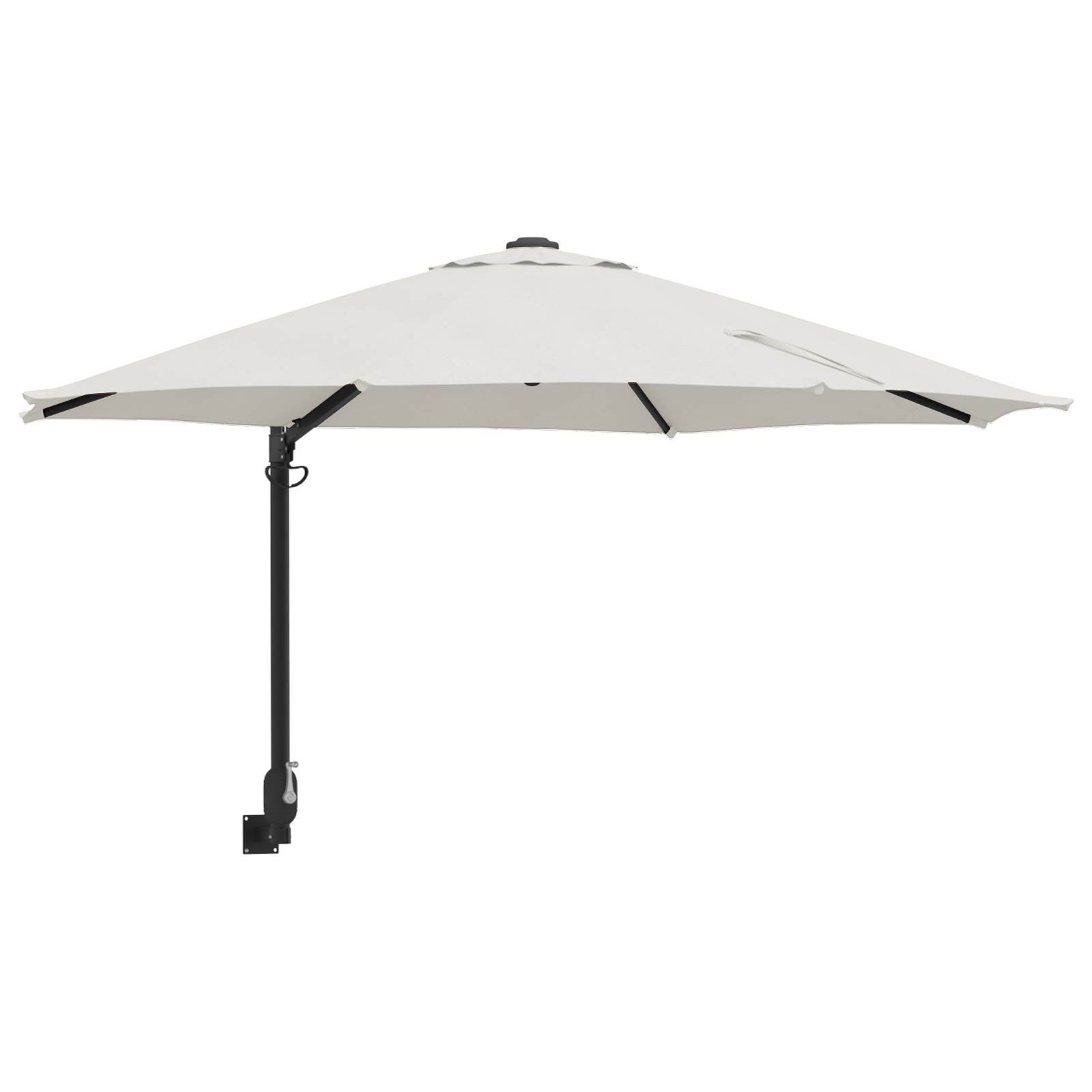 Cantilever-Parasoll Sand Polyester, Aluminium Stor Sammenleggbar