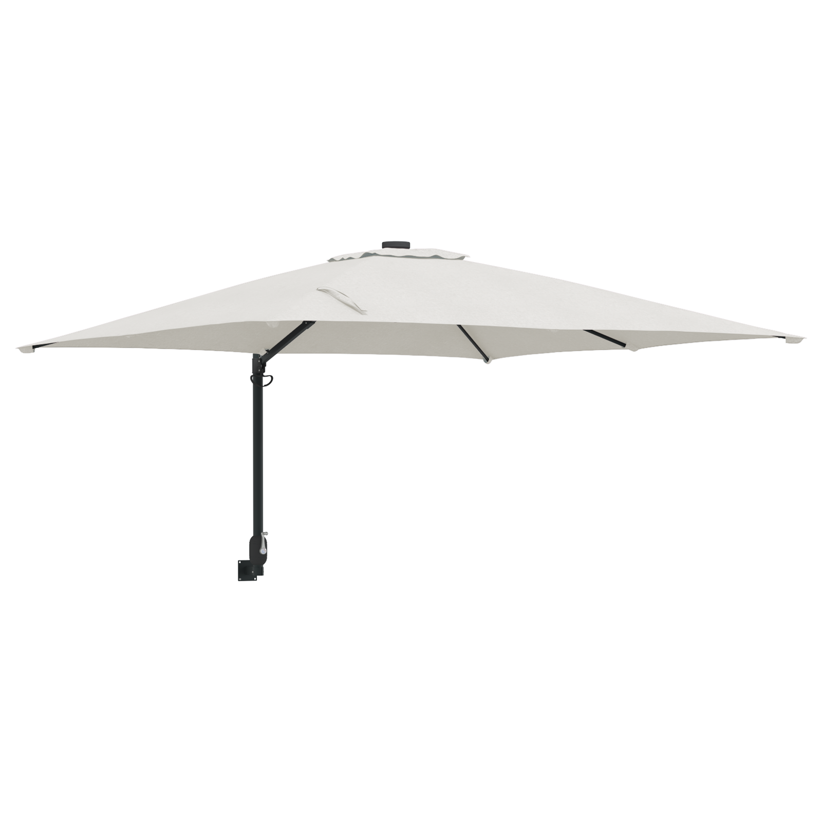 Uteplassparasoll Sand Polyester, Aluminium Stor Sammenleggbar
