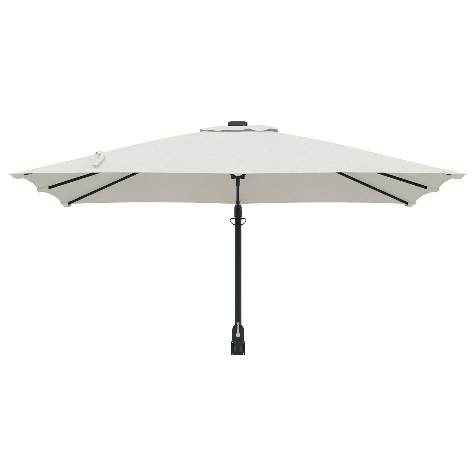 Uteplassparasoll Sand Polyester, Aluminium Stor Sammenleggbar