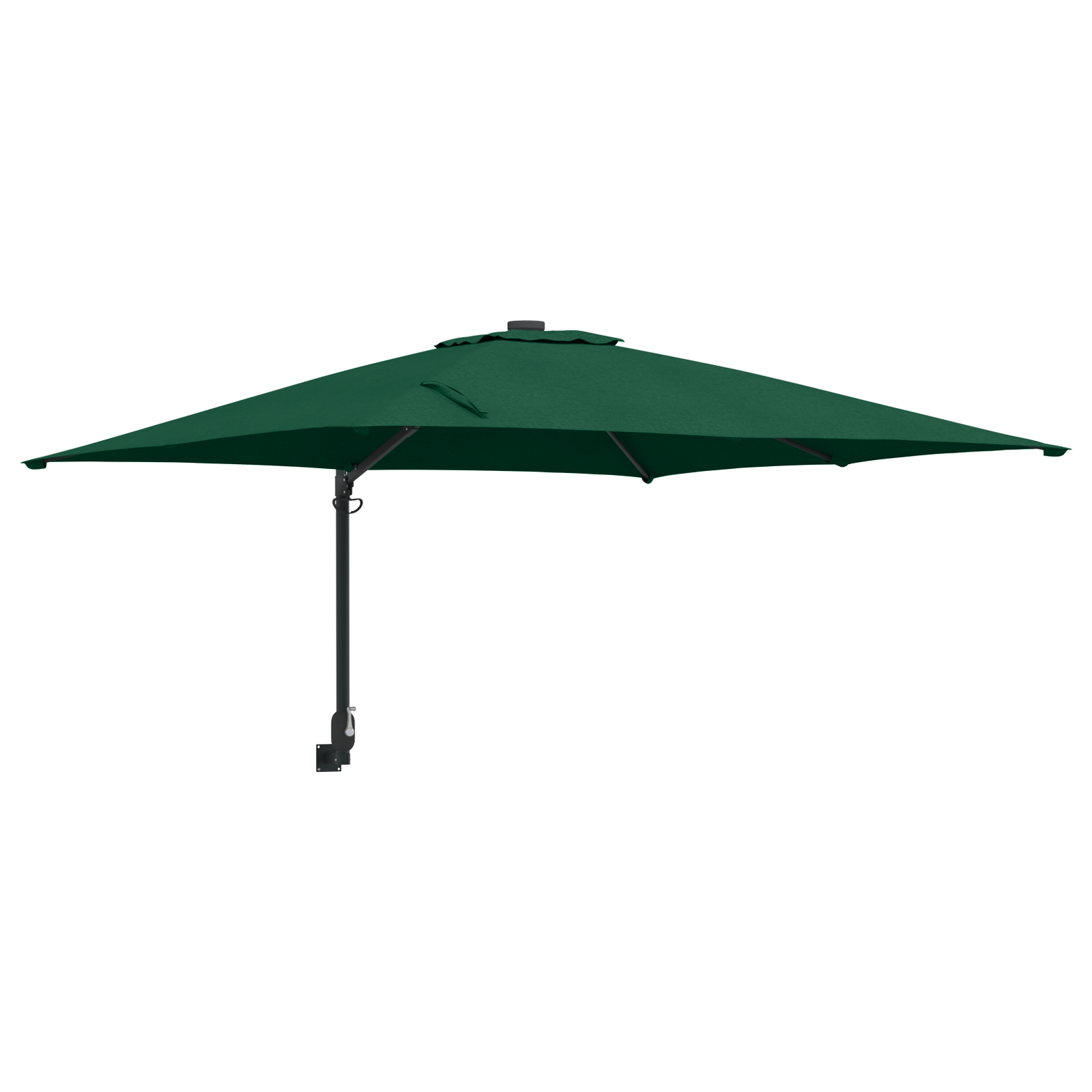 Uteplassparasoll Grønn Polyester 300 Cm X 300 Cm Sammenleggbar