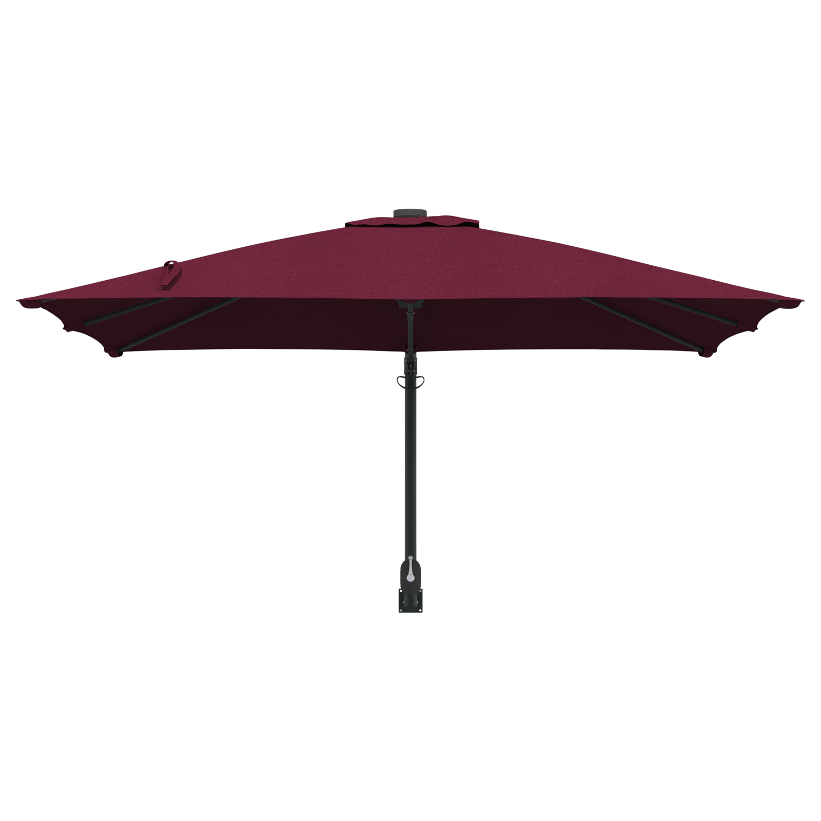 Terrasseparasoll Bordeaux Rød Polyester Stoff Stor Sammenleggbar