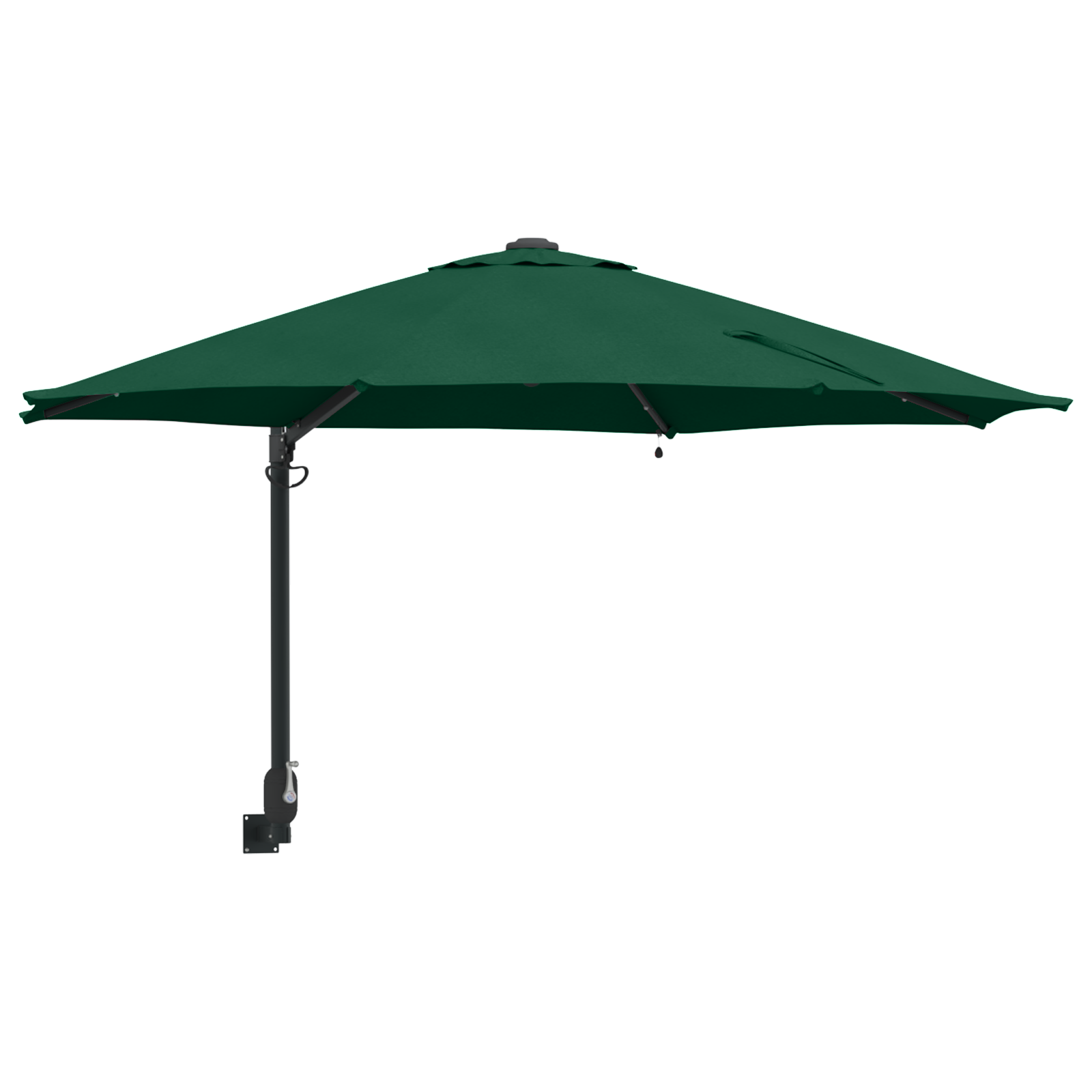 Veggmontert Hageparasoll Med Led Grønn 248 Cm