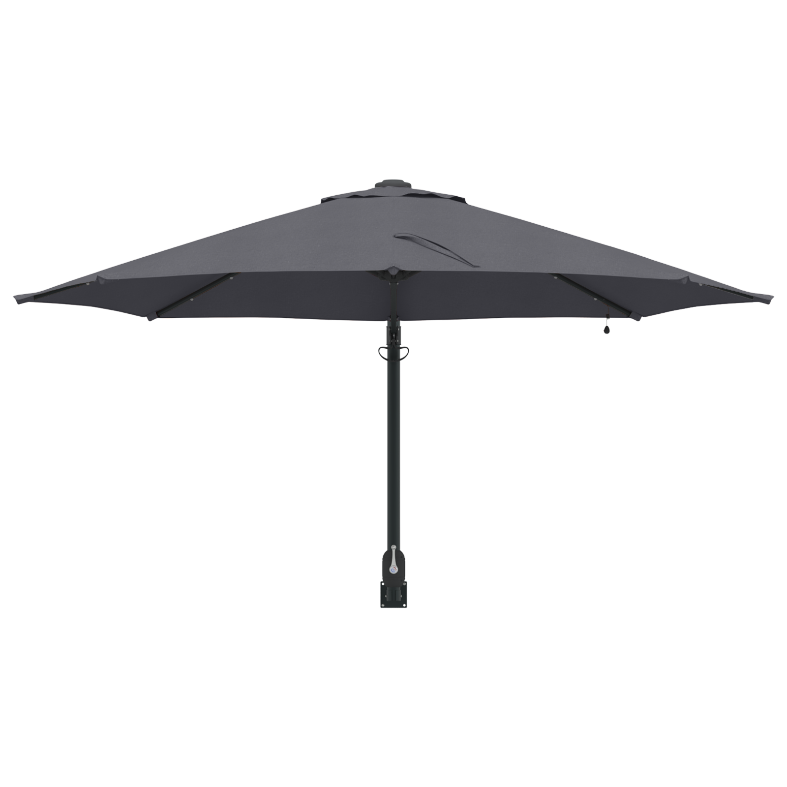 Veggmontert Hageparasol Med Led Antrasitt 248 Cm