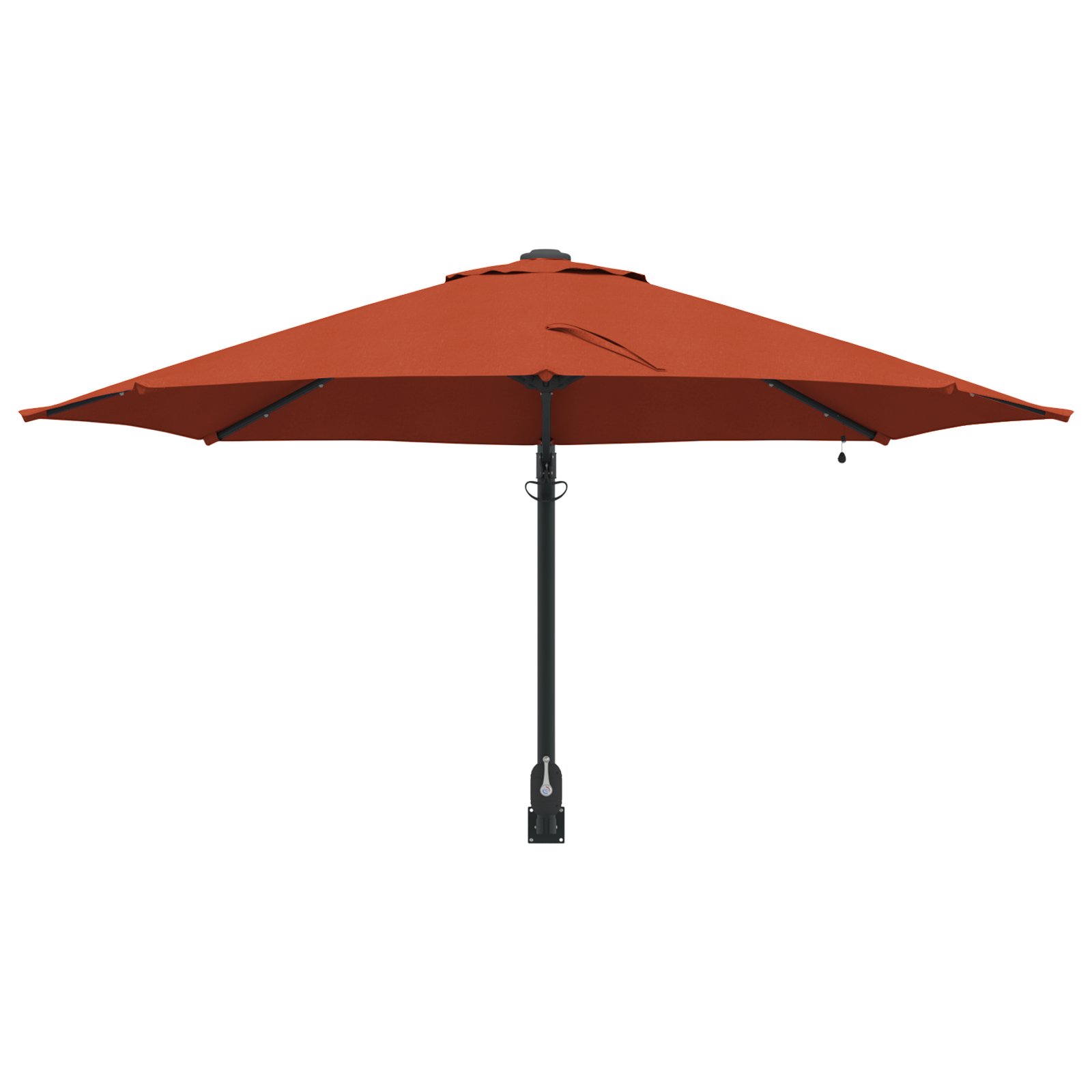 Veggmontert Hageparasol Med Led-Lys Terracotta 248 Cm