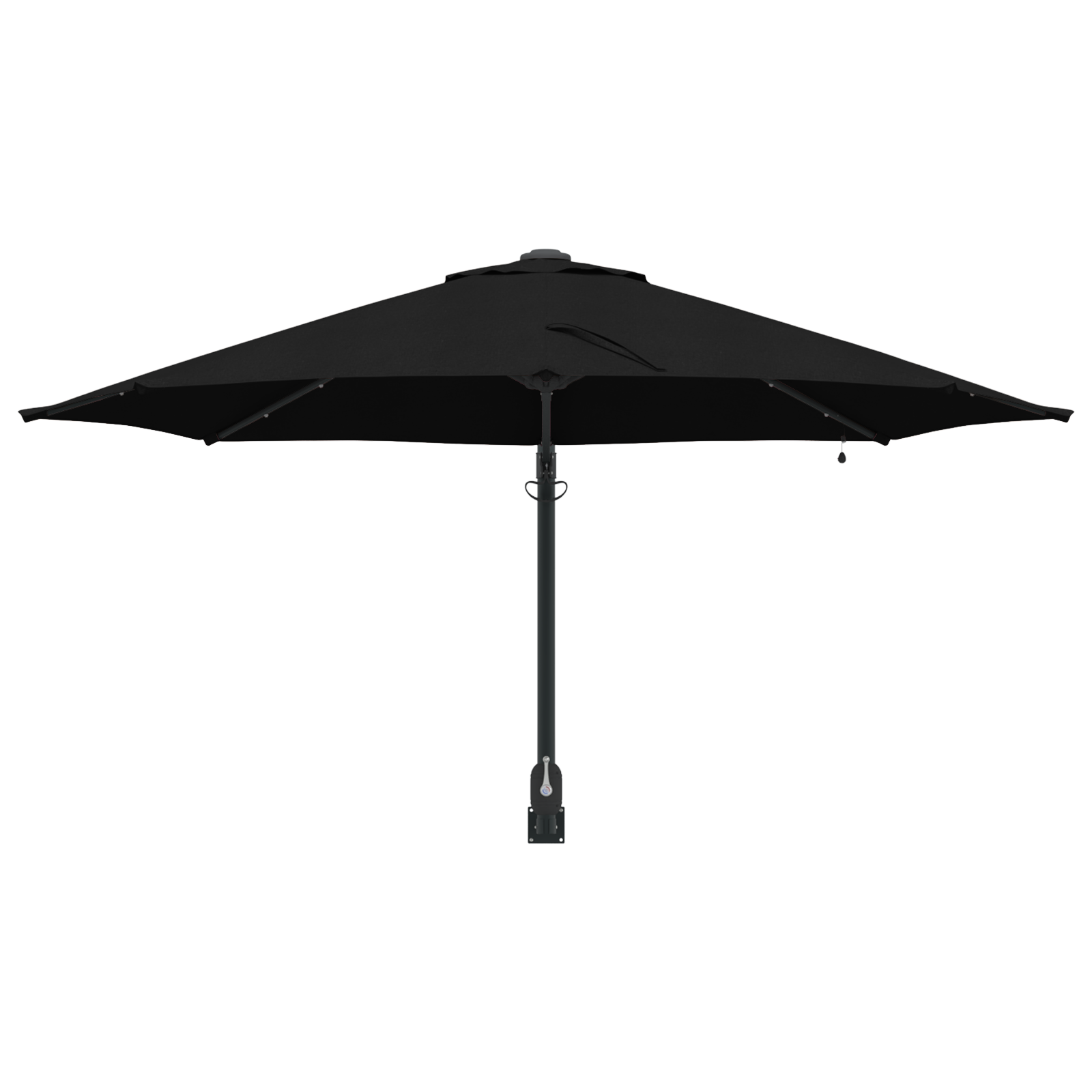 Veggmontert Hageparasol Med Led Lys Svart 248 Cm