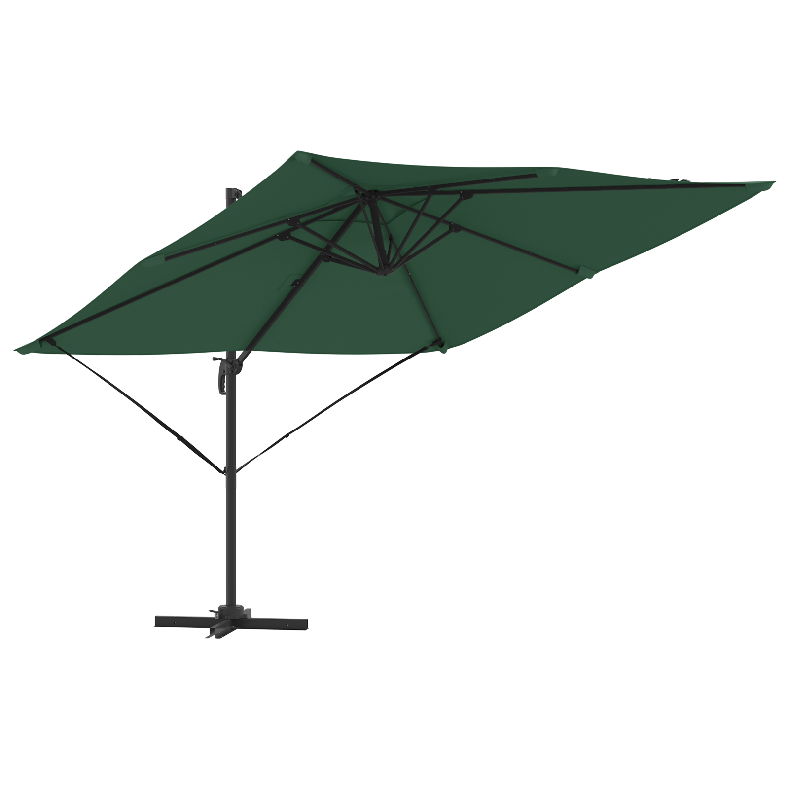 Cantilever Roma Parasoll Grønn 286X285X265 Cm Aluminium