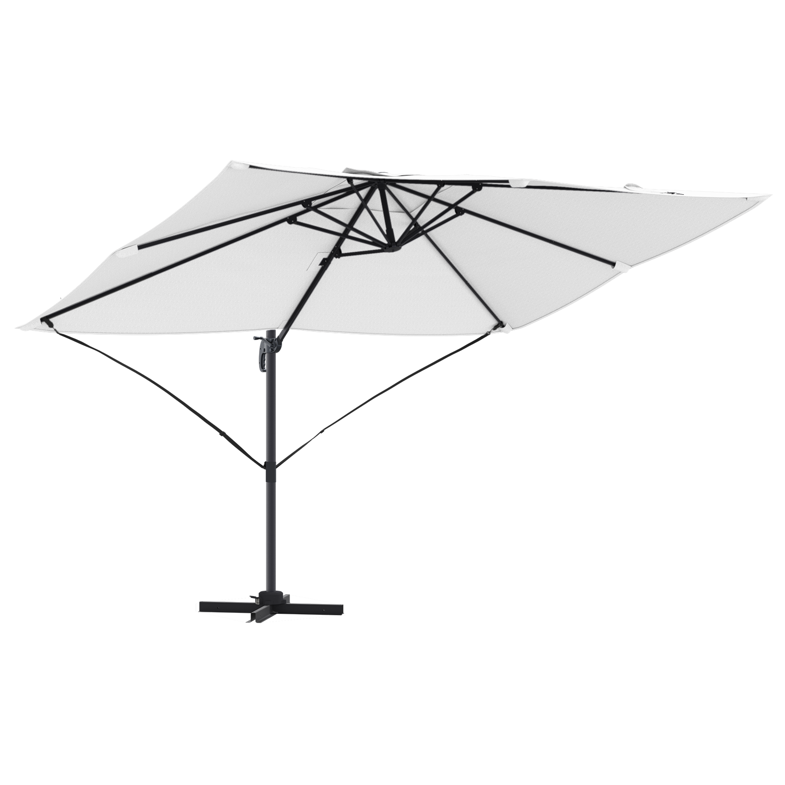 Cantilever-Parasoll Sand Polyester Stor Justerbar