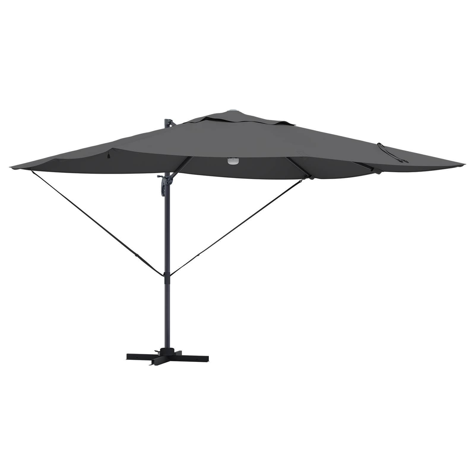 Cantilever Parasoll - Antrasitt Antrasitt Polyester Stor