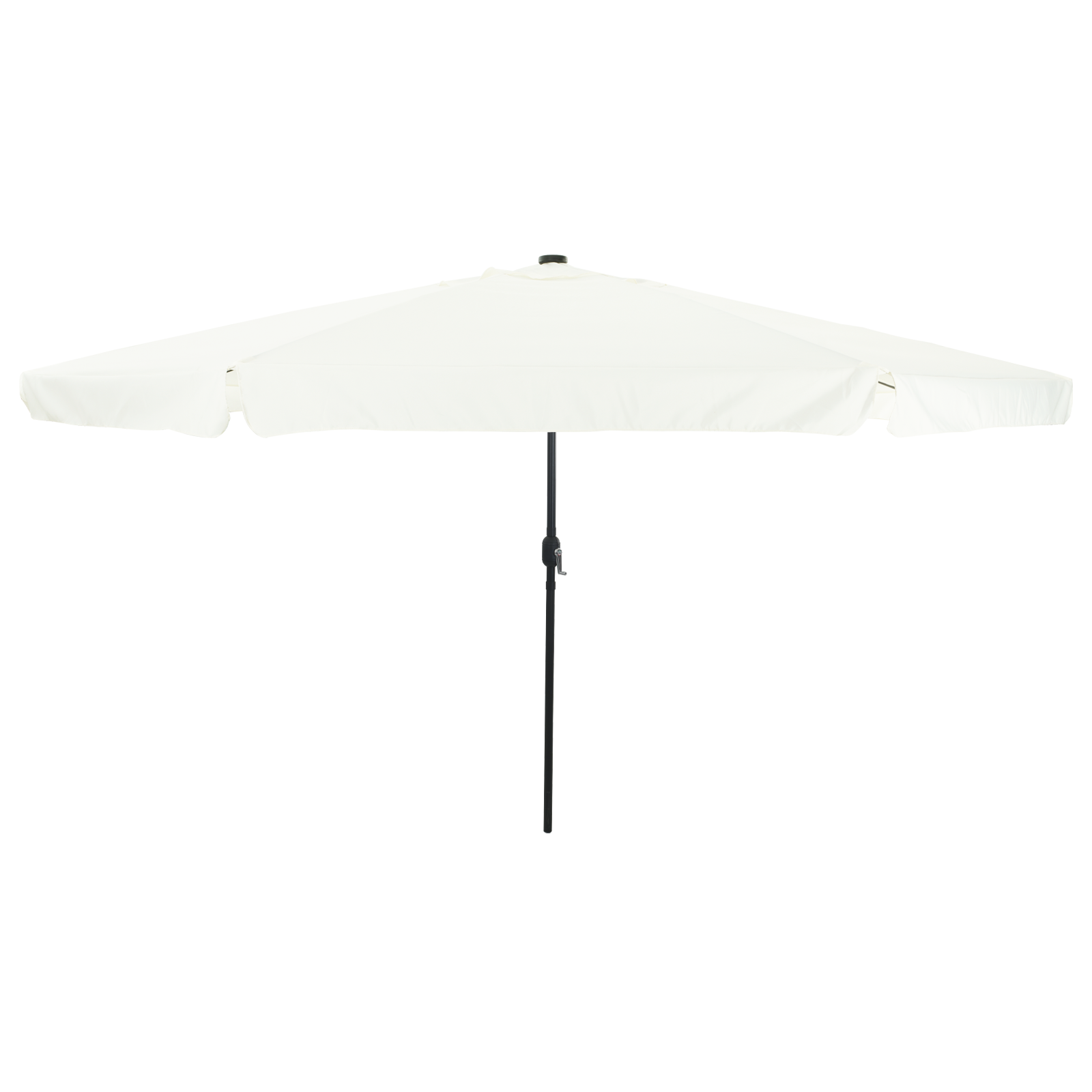 Hageparasoll Med Led-Lamper 395X245 Cm Sandhvit