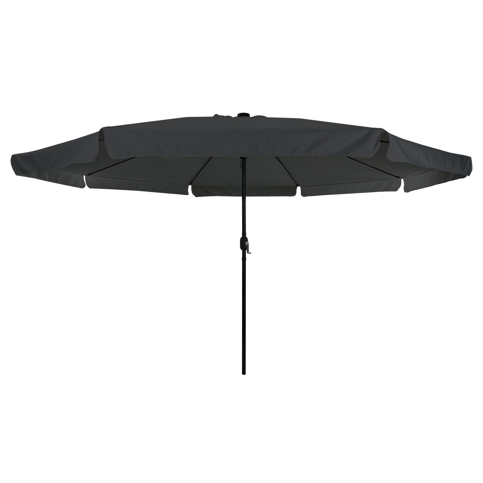 Hageparasol Med Led-Lamper 395X245 Cm Antrasitt