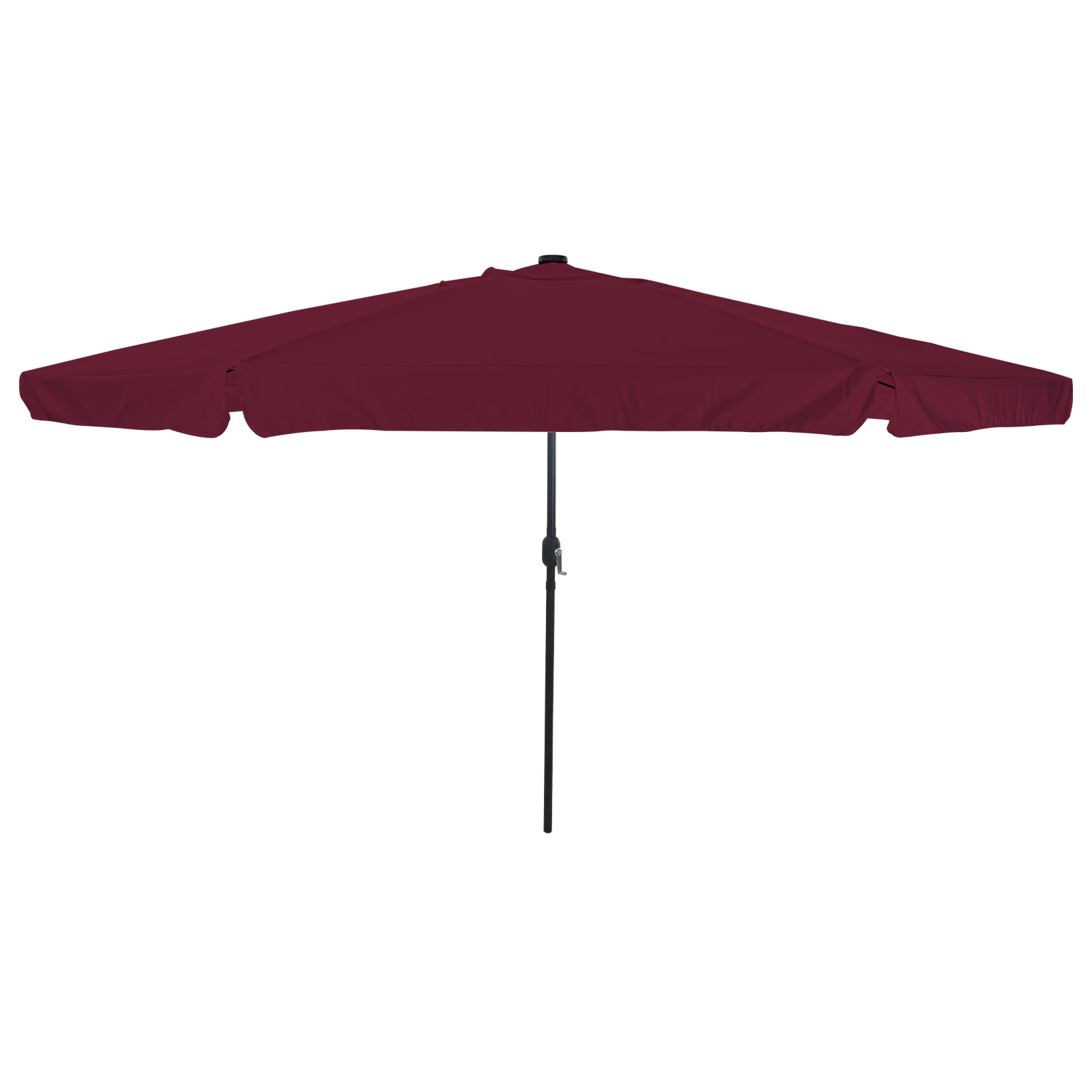 Hageparasol Med Led-Lamper 395X245 Cm Bordeaux Rød