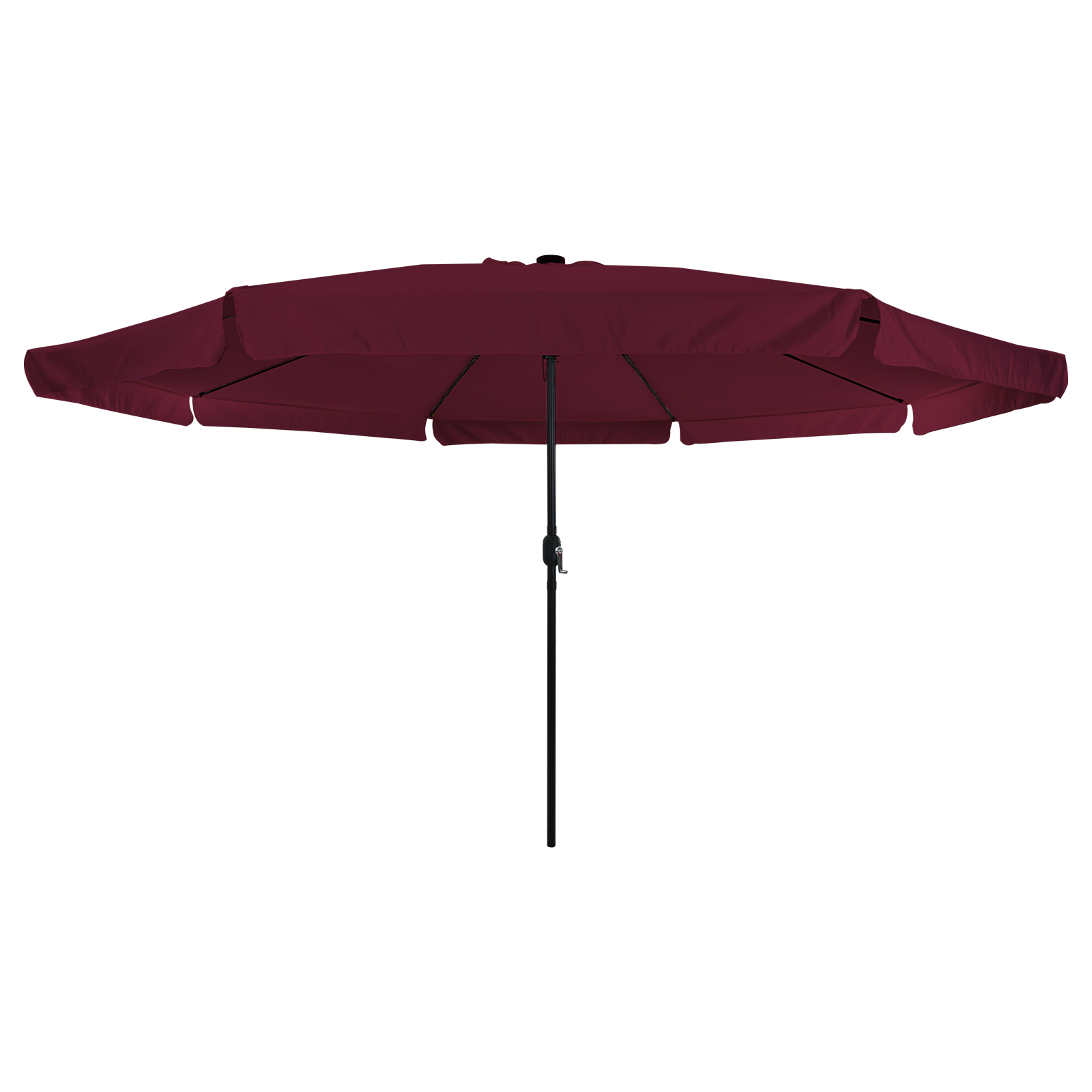 Hageparasol Med Led-Lamper 395X245 Cm Bordeaux Rød