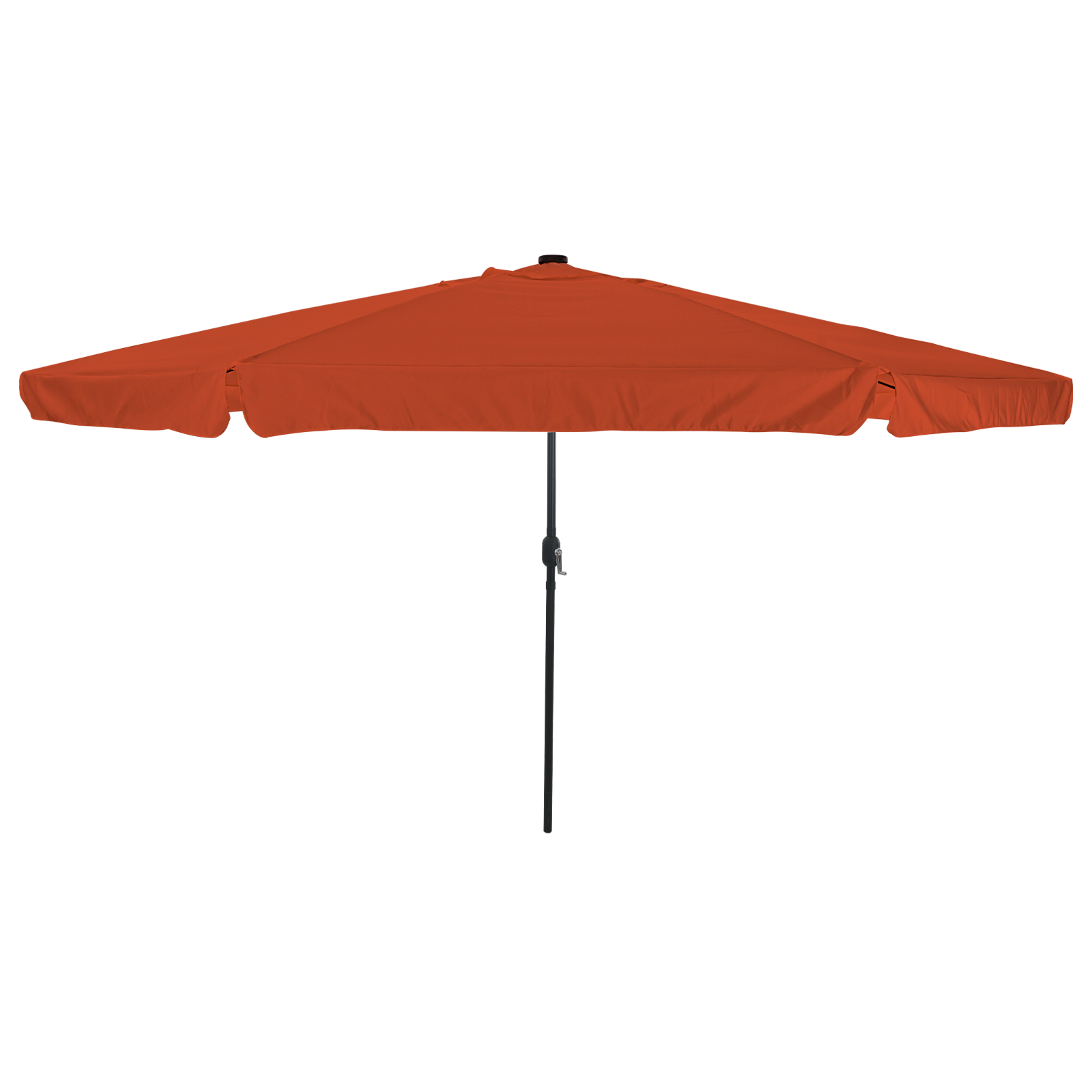 Hageparasoll Med Led-Lamper Ø395X245 Cm Terracotta