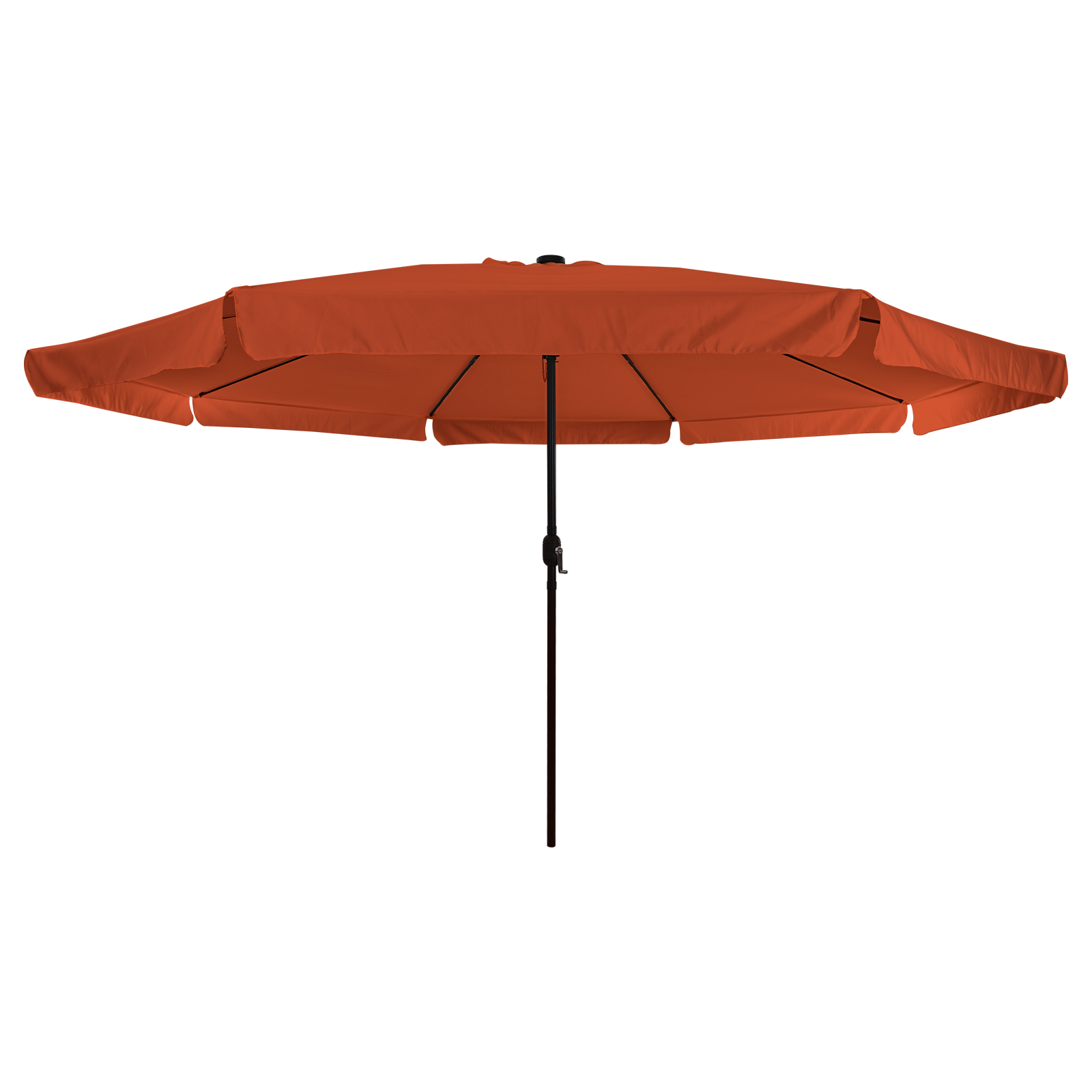 Hageparasoll Med Led-Lamper Ø395X245 Cm Terracotta