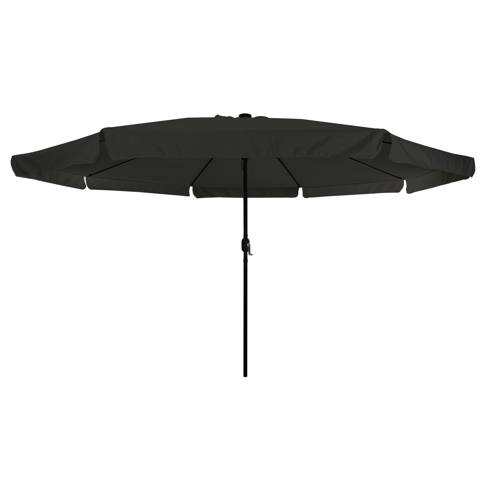 Hageparasol Med Led-Lamper 395X245 Cm Svart