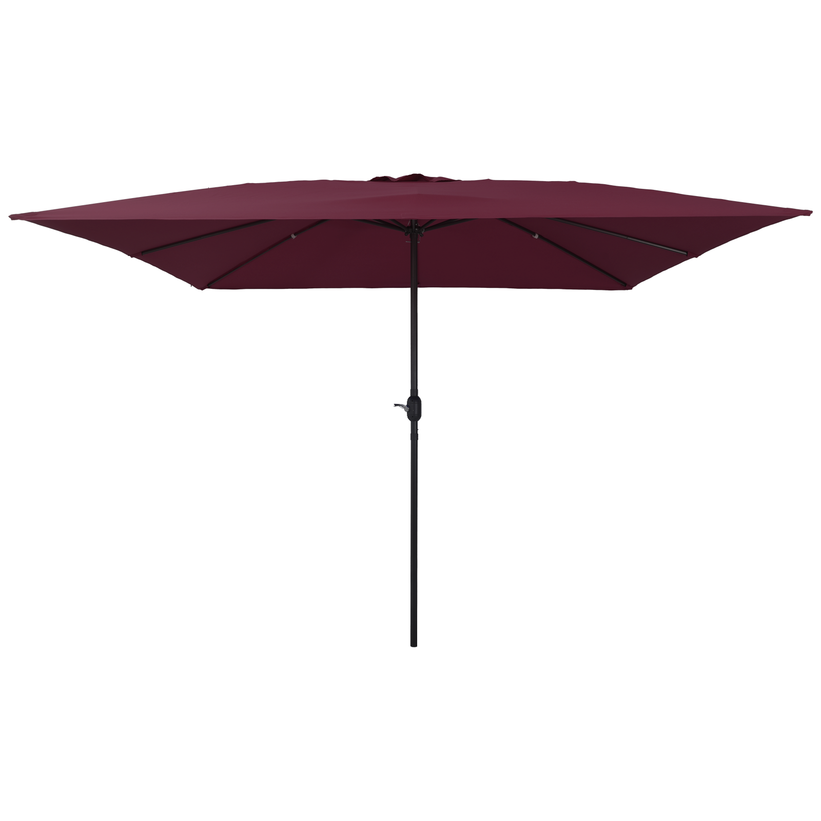 Firkantet Plen Parasol 295X245 Cm Bordeaux Rød