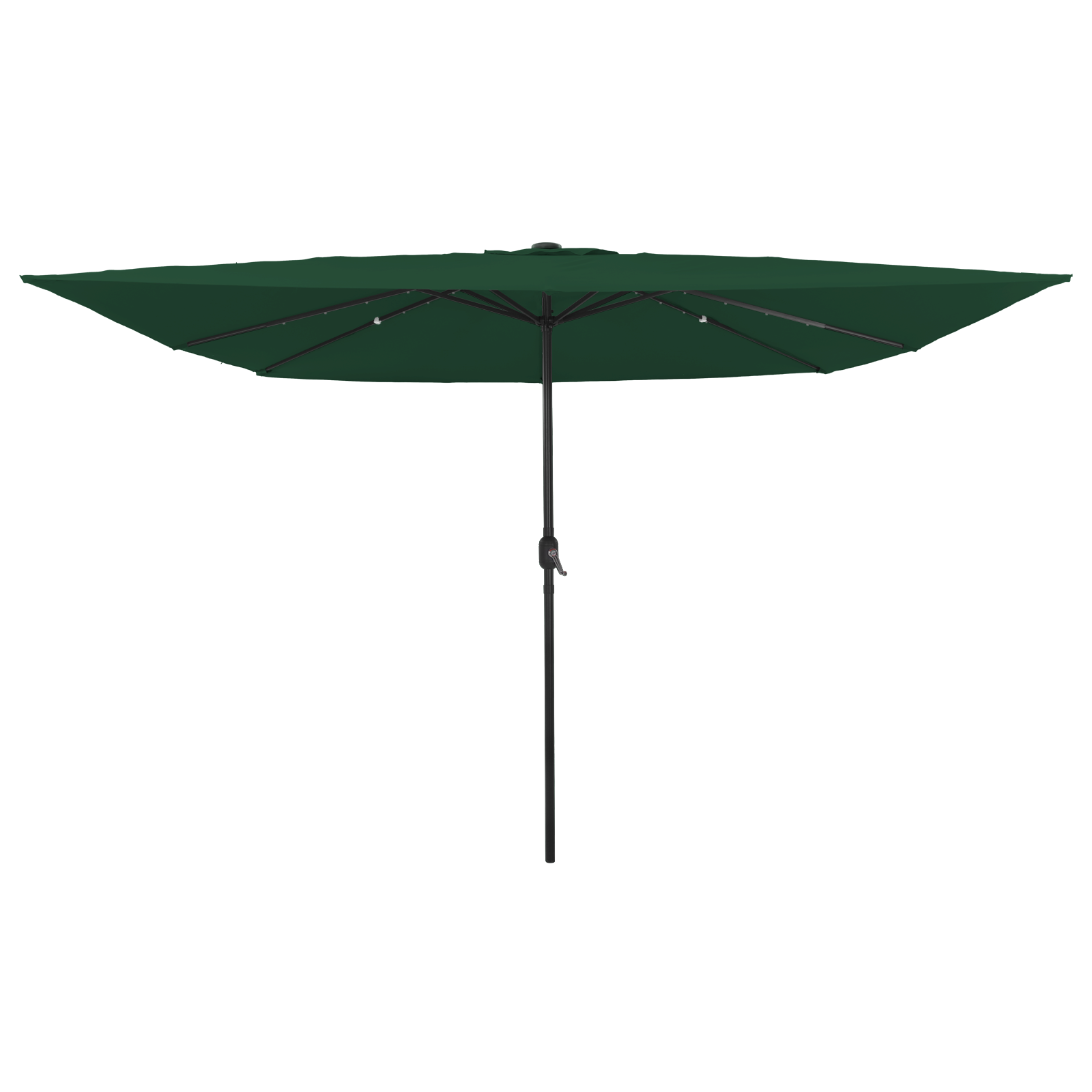 Firkantet Hageparasol Med Led Lys 295X245 Cm Grønn