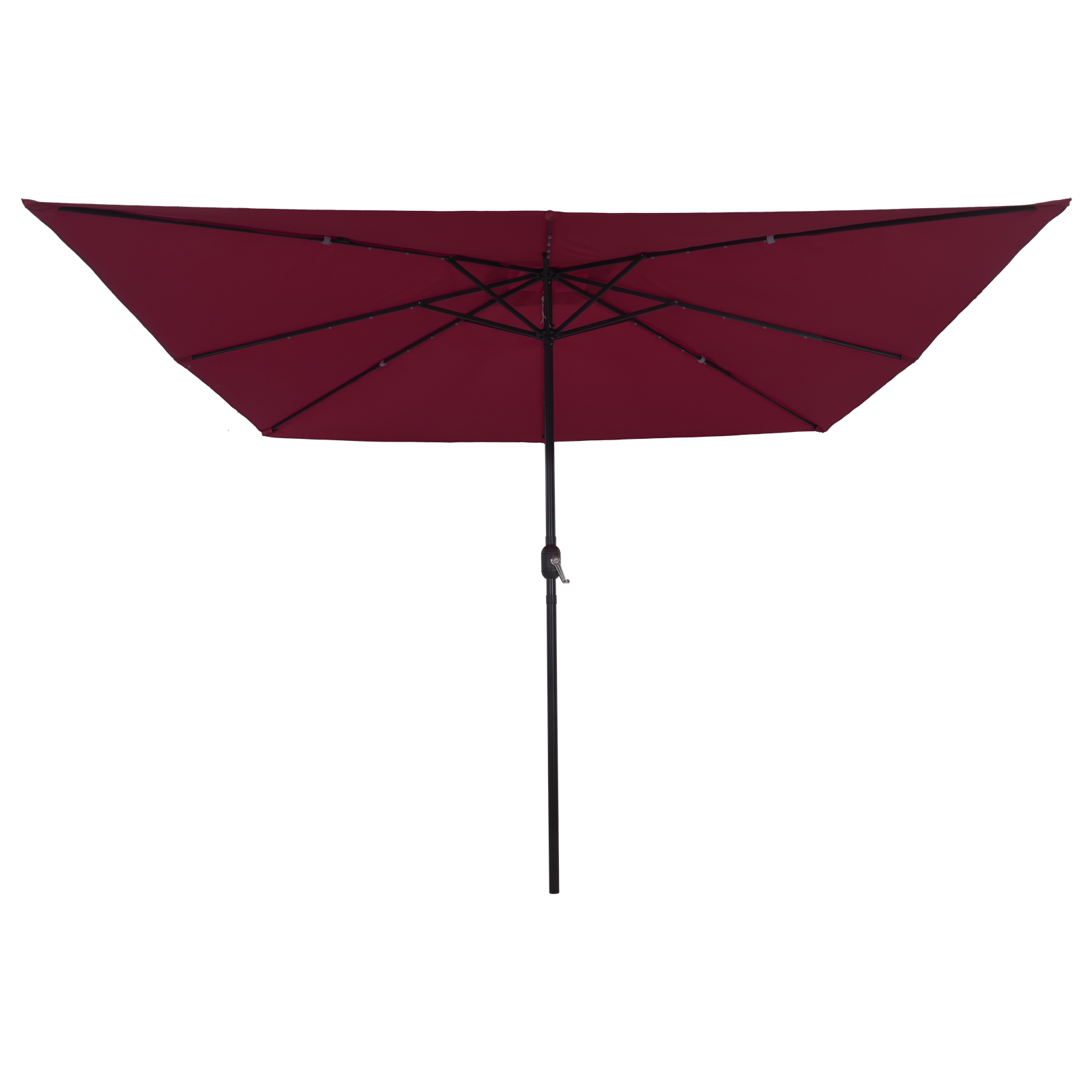 Firkanthageparasol Med Led-Lamper 295X245 Cm Burgunder