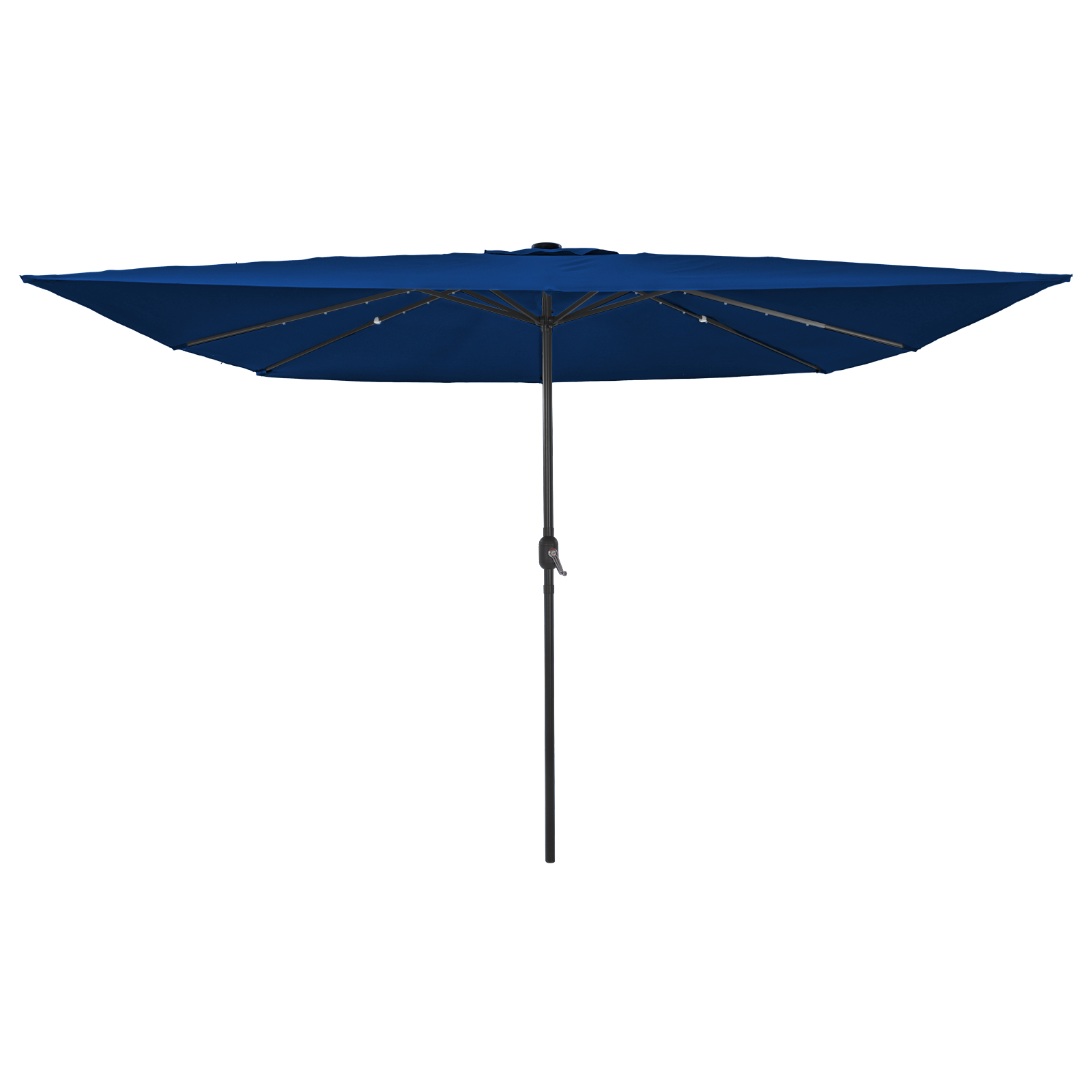 Firkantet Hageparasol Med Led-Lamper 295X245 Cm Azurblå