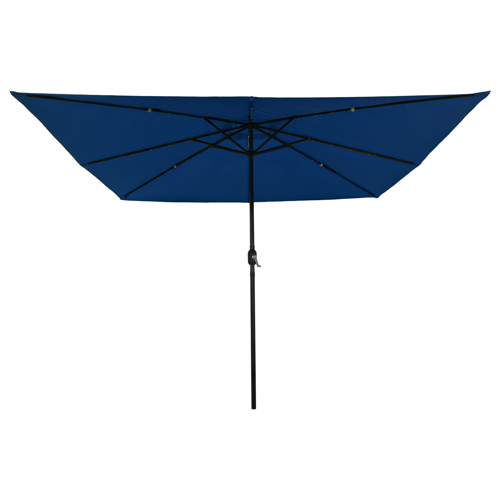 Firkantet Hageparasol Med Led-Lamper 295X245 Cm Azurblå