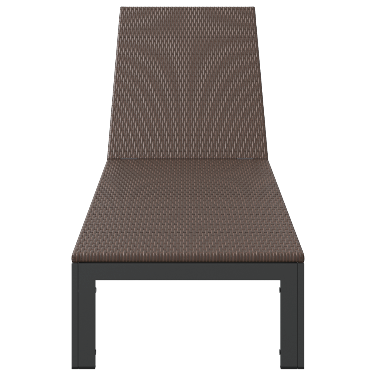 Solseng Med Hjul Brun Poly Rattan
