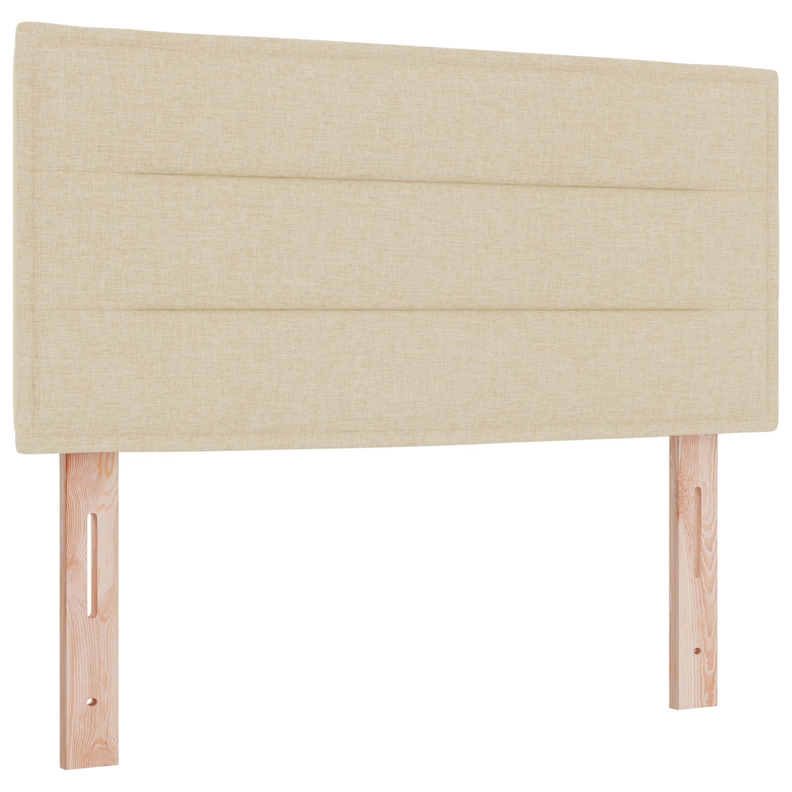 Sengegavl Linjer Design Krem 100 Cm Stoff