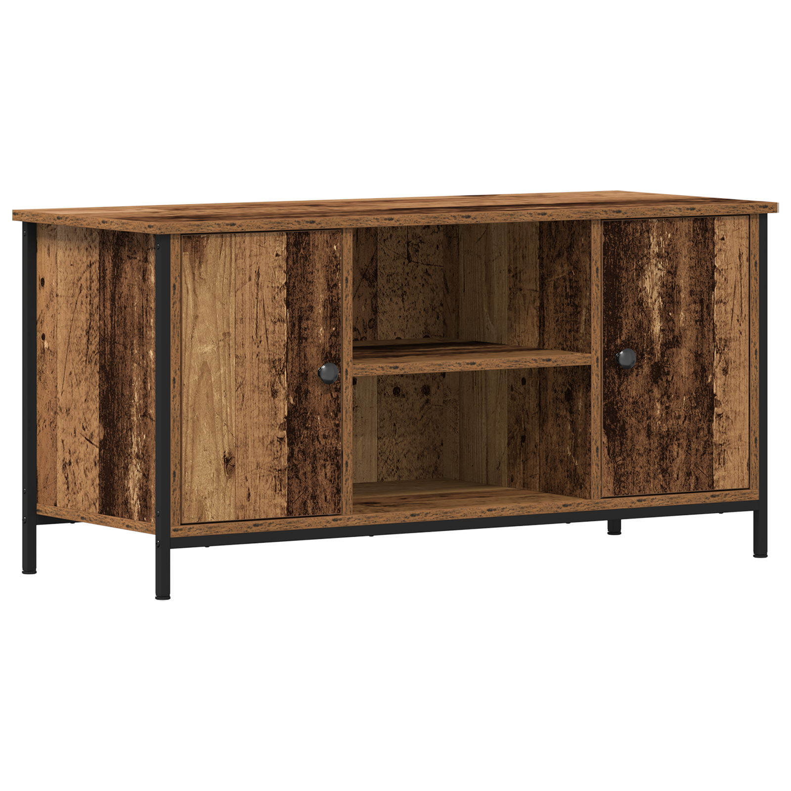 Tv-Skap Gamle Tre 100X40X50 Cm Konstruert Tre Og Stål