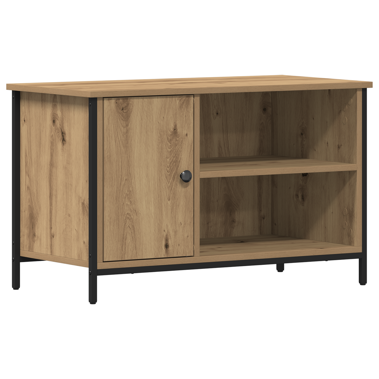 Tv-Hylle Artisan Eik 80X40X50 Cm Konstruert Tre Og Stål