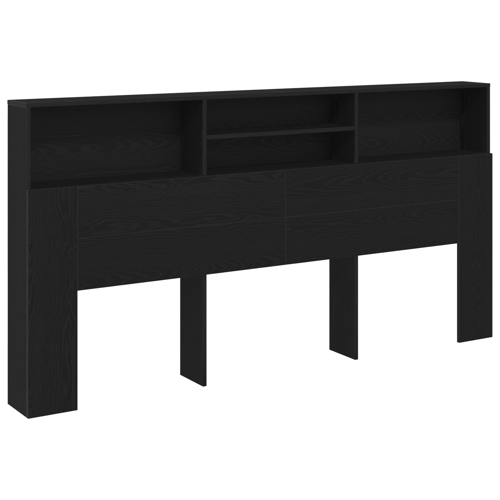 Black Oak Hodegavlskap, 200X19X103.5 Cm, Konstruert Tre