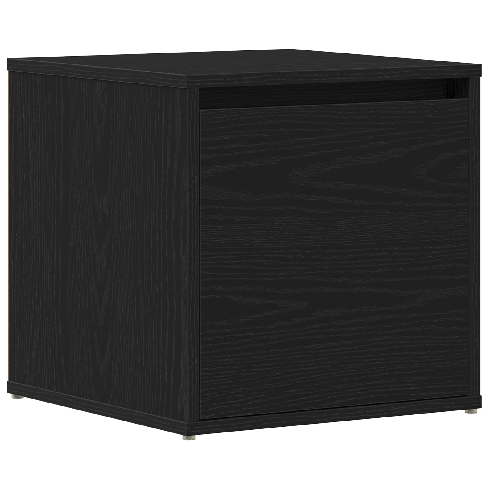 Skuffeskap Svart Eik 40,5X40X40 Cm Konstruert Tre