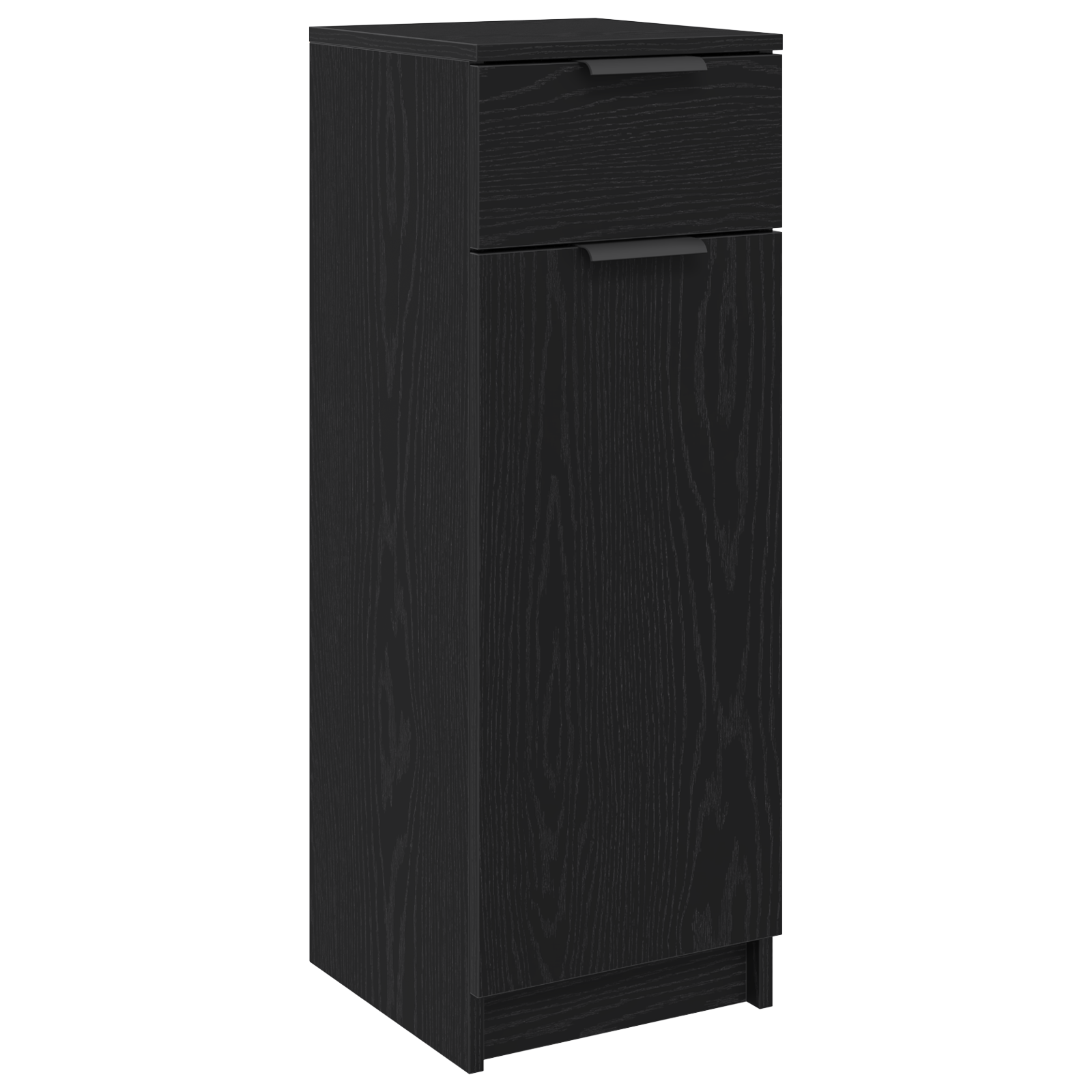 Baderomskap Svart Eik 32X34X90 Cm Konstruert Tre