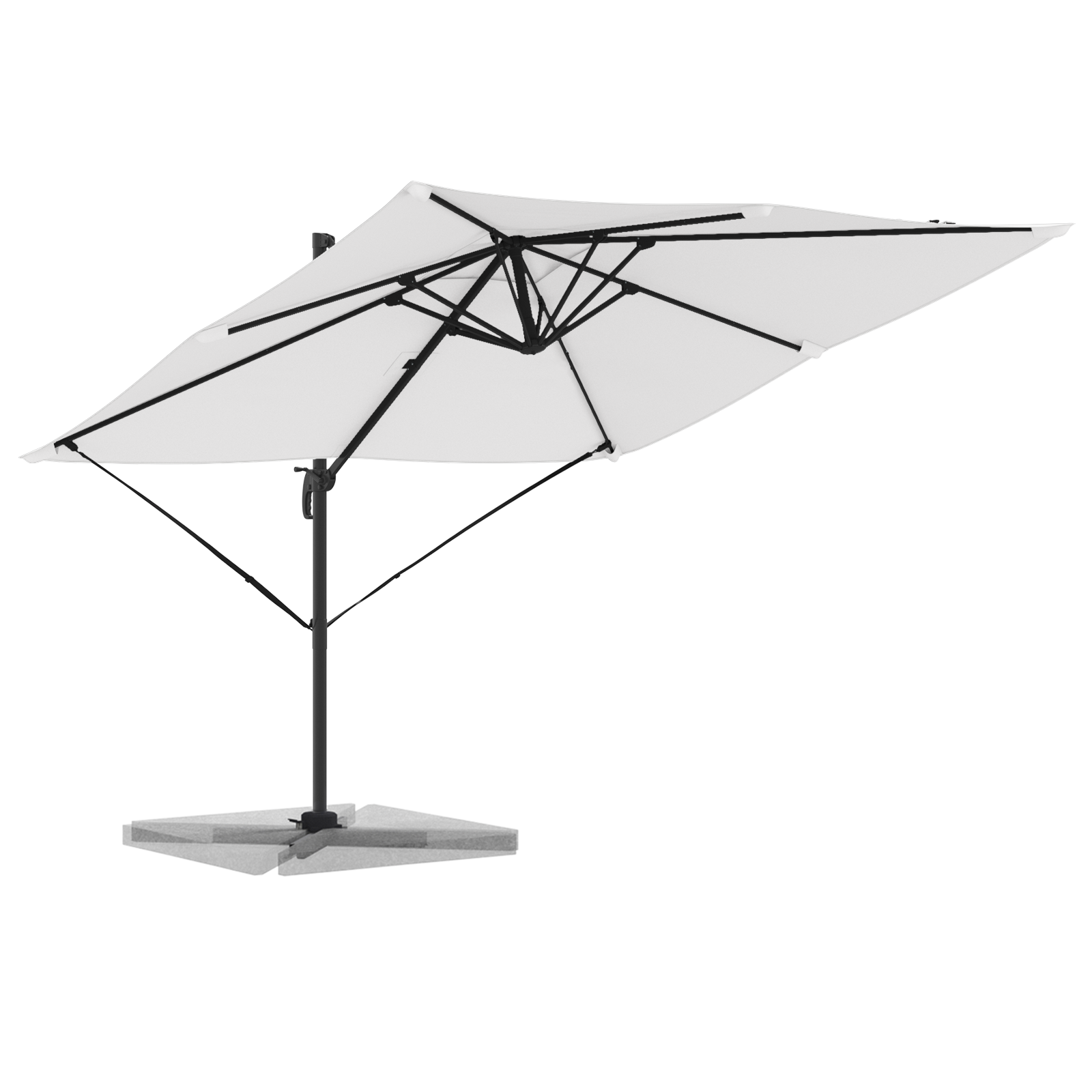 Parasoll For Terrasse Sand Polyester Baldakin 3M