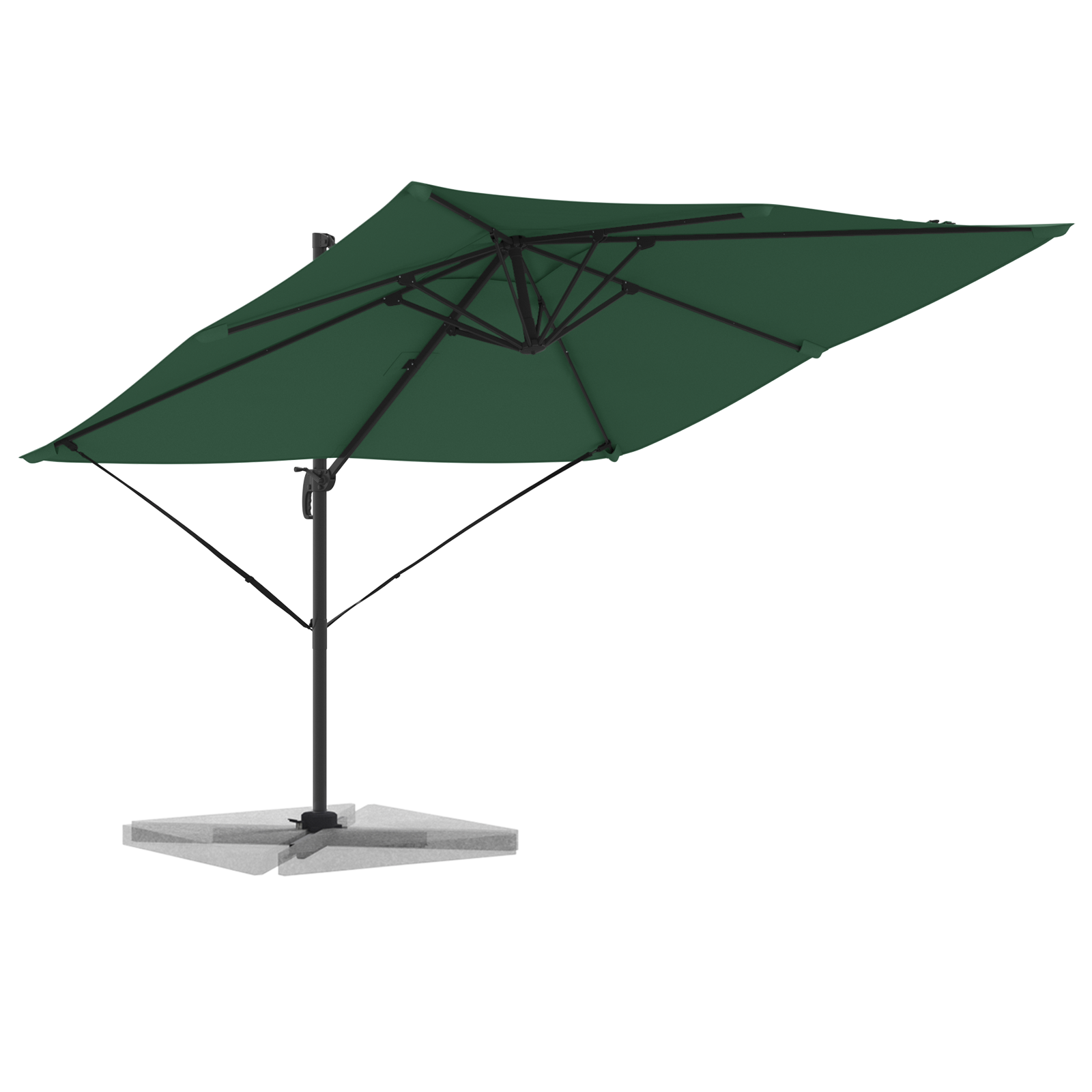 Cantilever Roma Parasoll Grønn 286X285X265 Cm Aluminium