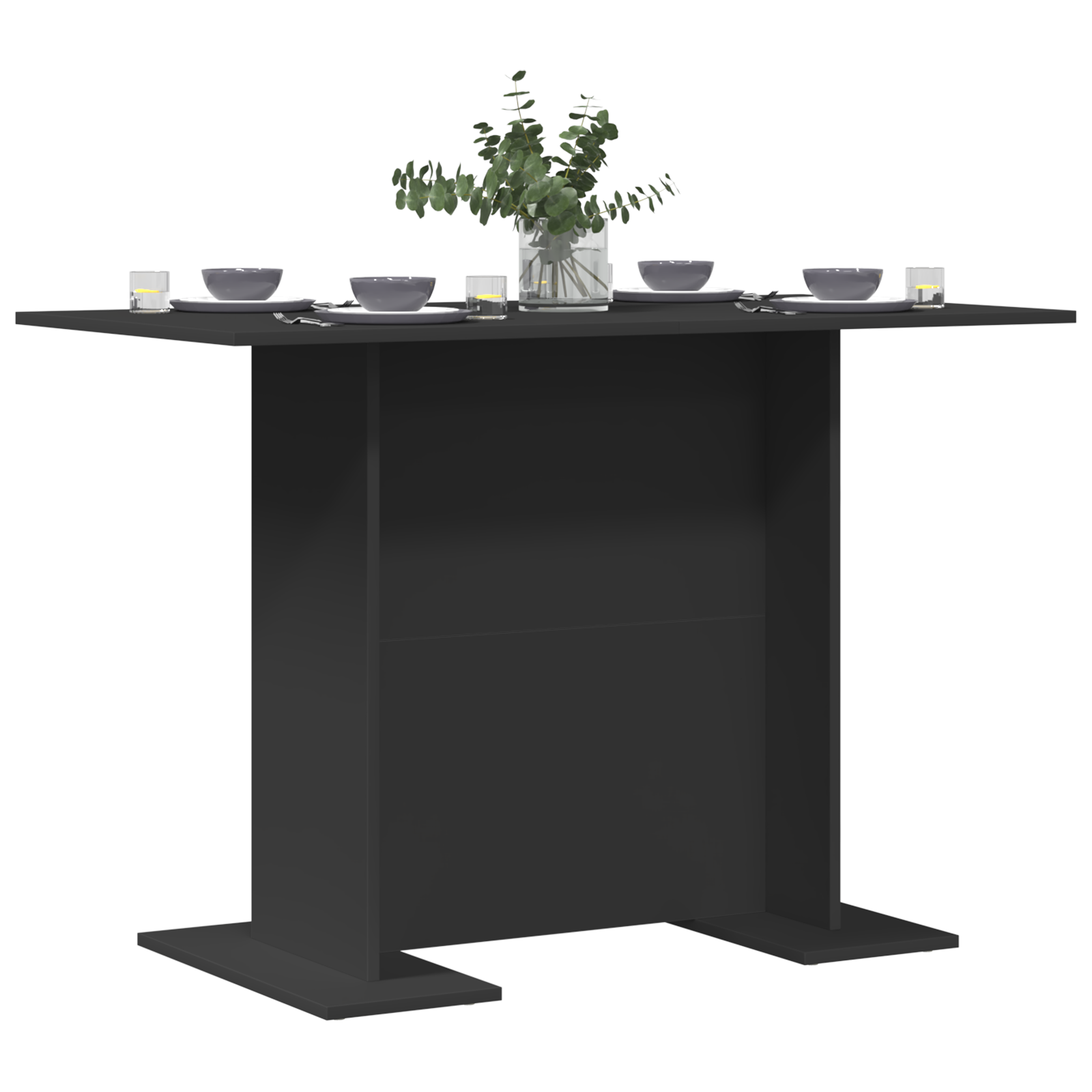 Spisebord Svart 100X60X75 Cm Laget Av Kompositttre
