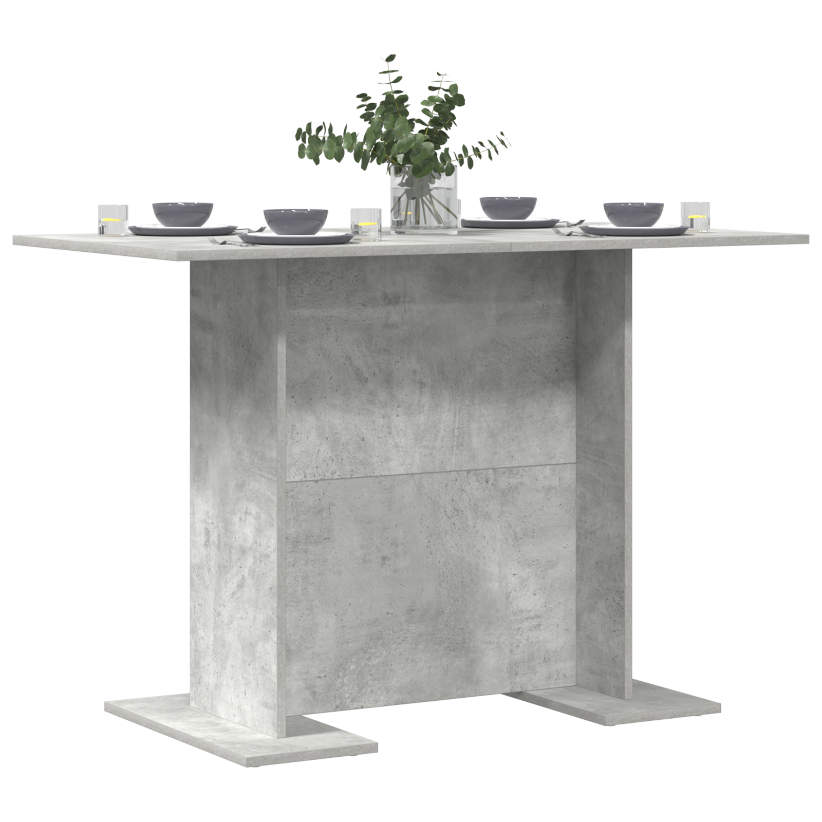 Spisebord Betonggrå 110X60X75 Cm Konstruert Tre