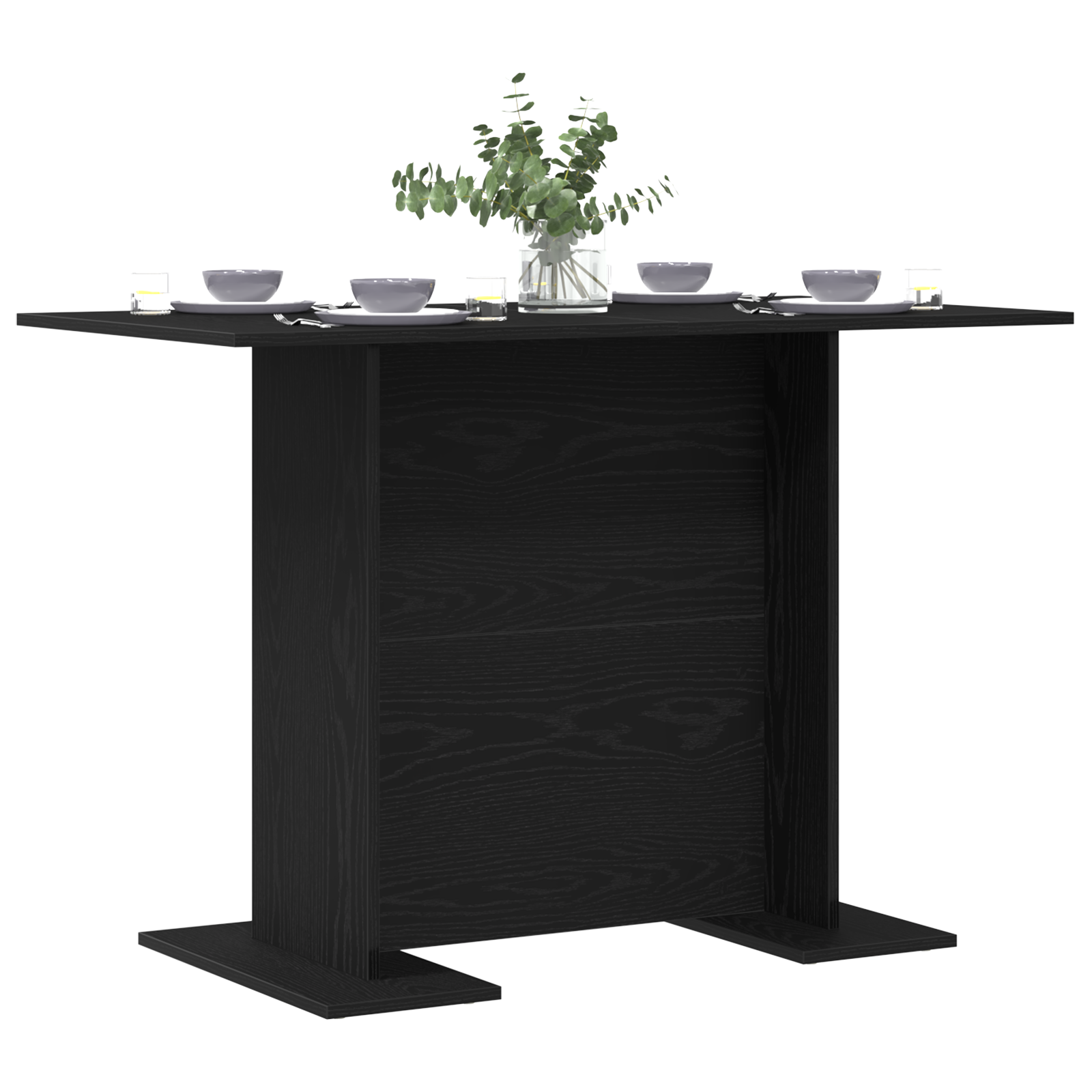 Spisebord Svart Eik 110X60X75 Cm Konstruert Tre