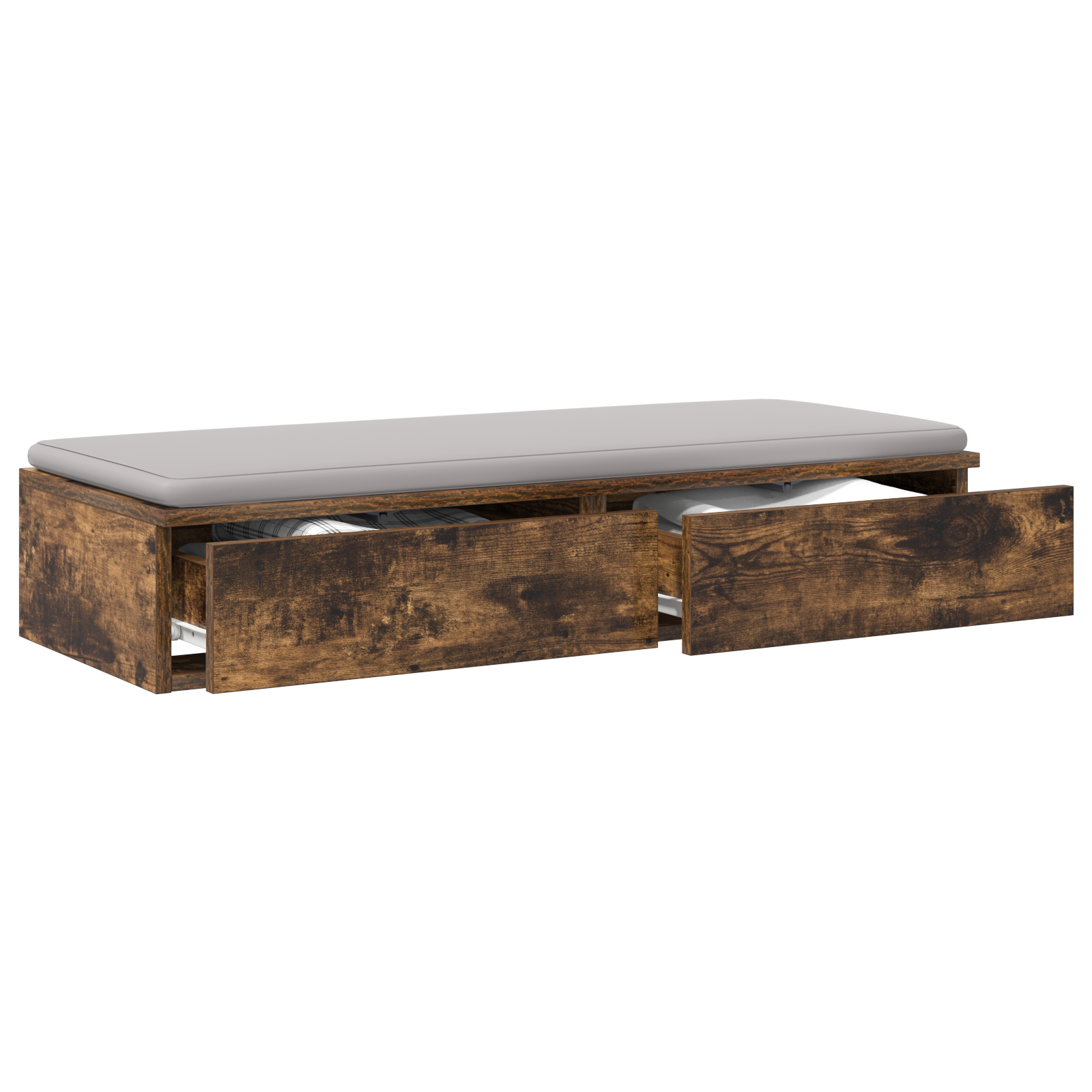 Seng Skuffer Røkt Eik 90X36,5X16,5 Cm Laget Av Tre