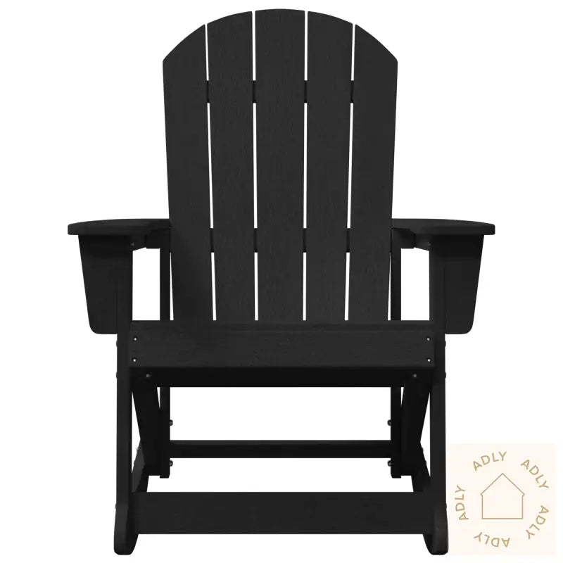 Adirondack Gyngestol Svart 73,5X92X90 Cm Hdpe