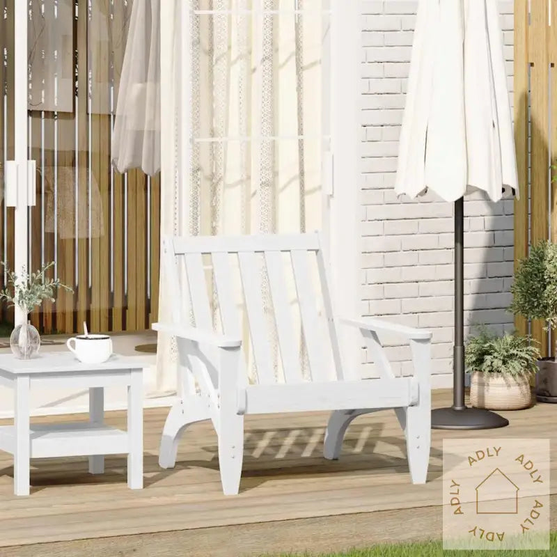 Adirondack Hagestol Hvit 75X77X77 Cm Heltre Furu