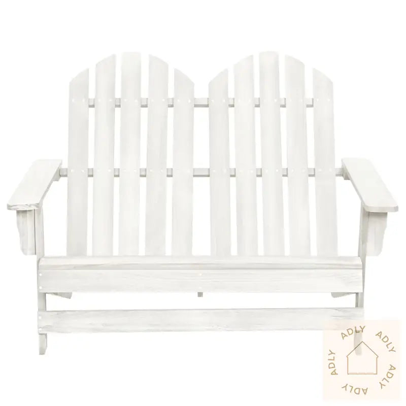 Adirondack Hagestol 2-Seters Heltre Gran Hvit