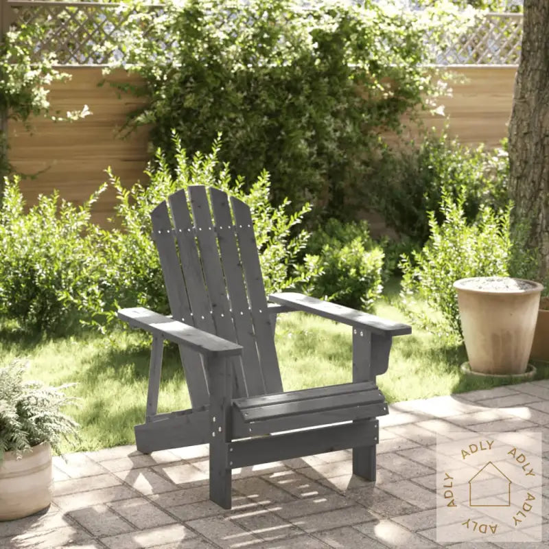 Adirondack Stol Grå 69X85X90,5 Cm Heltre Gran
