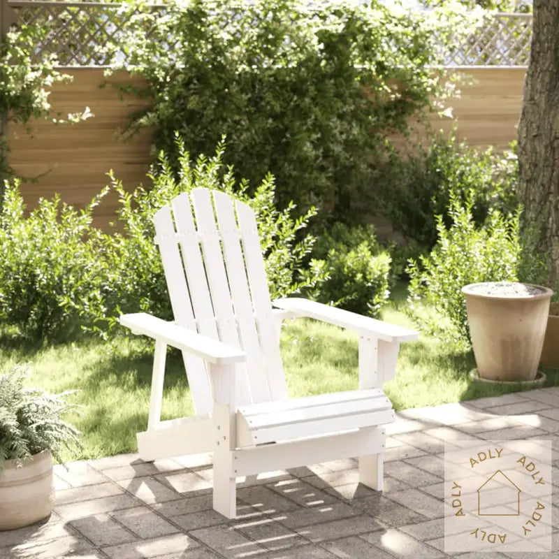 Adirondack Stol Hvit 69X85X90,5 Cm Heltre Gran