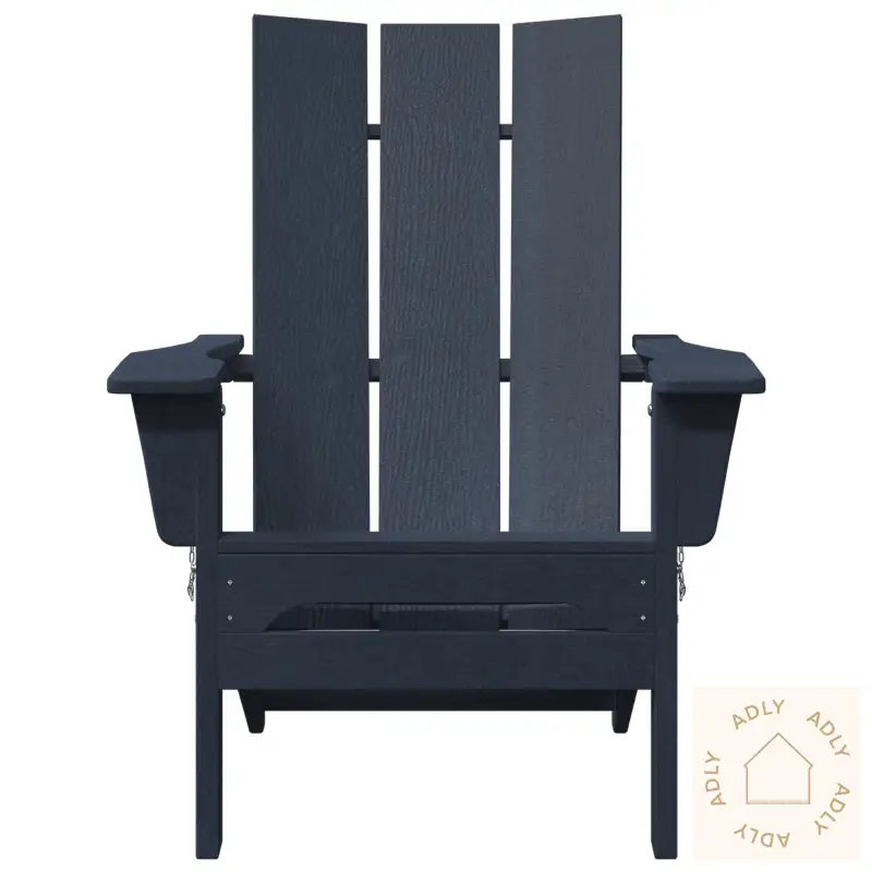 Sammenleggbare Adirondack Stol Marineblå 74.5X80.5X90 Cm Hdpe